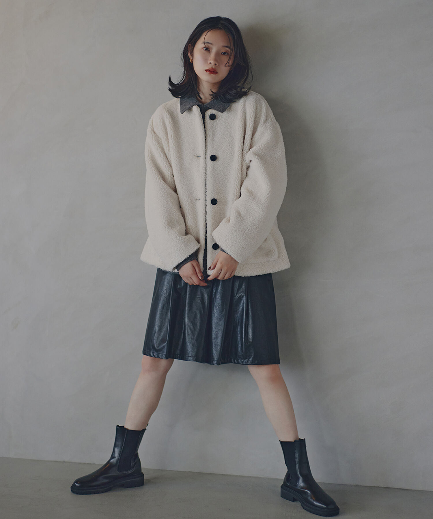 モテ系ファッションメンズ|【エヌ ナチュラルビューティベーシック/N.Natural Beauty Basic】 フェイクレザーハーフパンツ