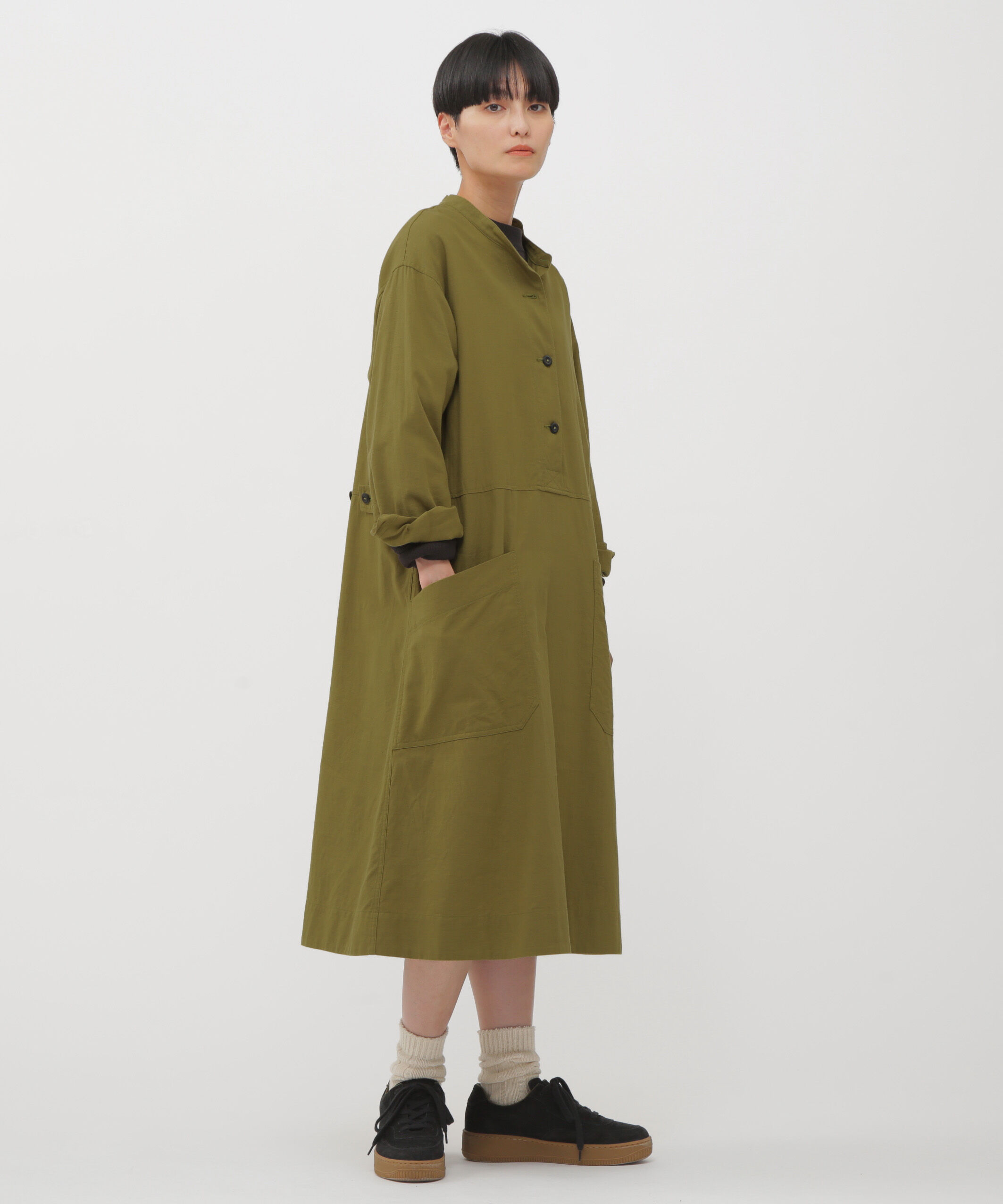 【エムエイチエル/MHL.】 FINE COTTON WOOL TWILL DRESS