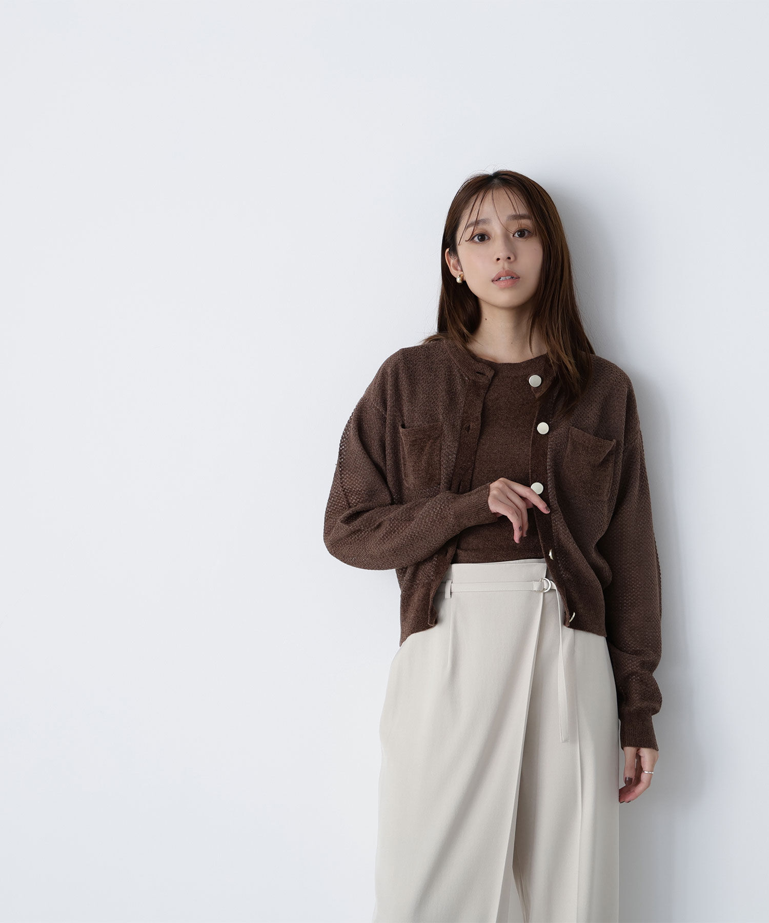 【ナチュラルビューティーベーシック/NATURAL BEAUTY BASIC】 ベロアタッチアンサンブル