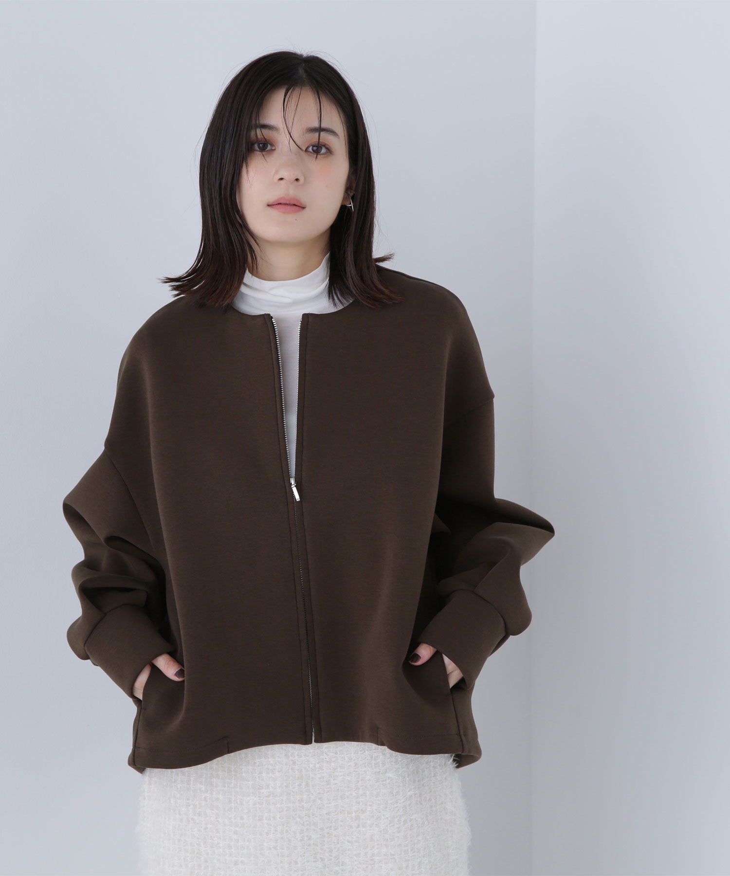 23区 【洗える】ネオプレーンジャージー ジャケット 洗える】ネオプレーンジャージー ジャケット / 23区