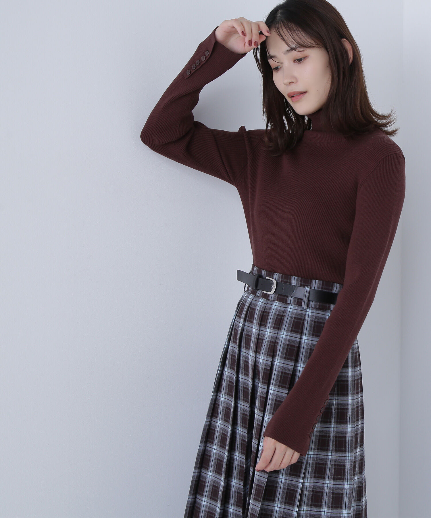 【ナチュラルビューティーベーシック/NATURAL BEAUTY BASIC】 ベーシックタートルネックニット