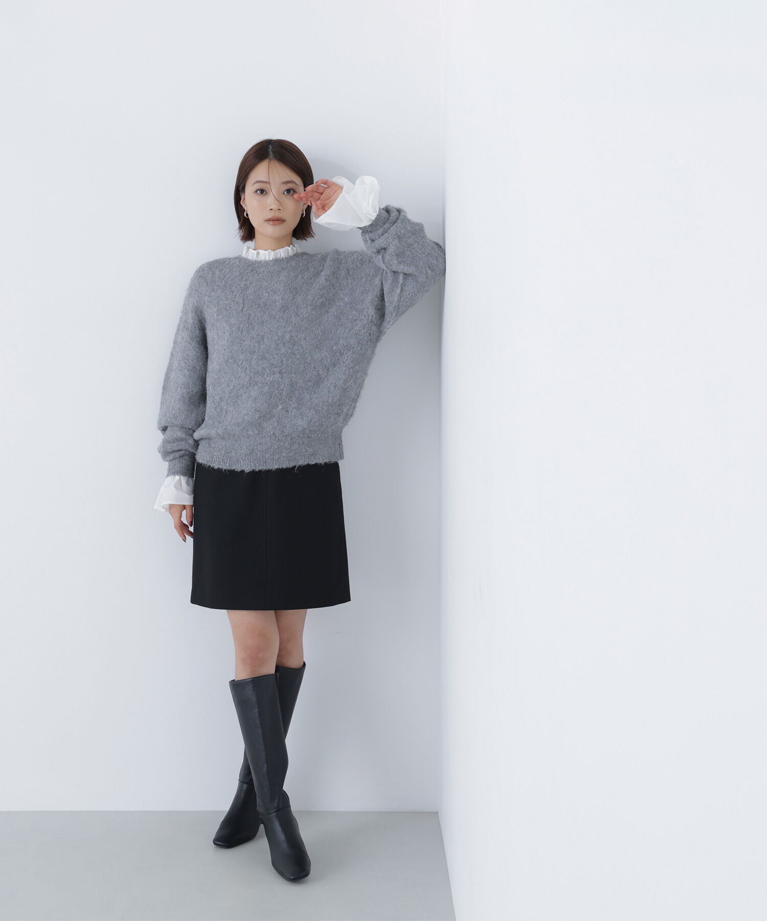 【ナチュラルビューティーベーシック/NATURAL BEAUTY BASIC】 ポケットディテールミニスカート