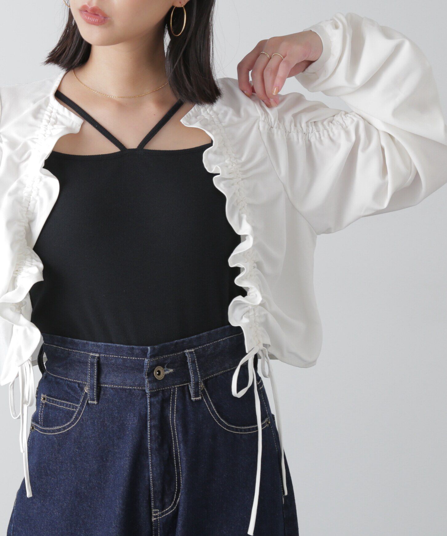 【フリーズマート/Free's Mart】 ギャザーシャーリングボレロ