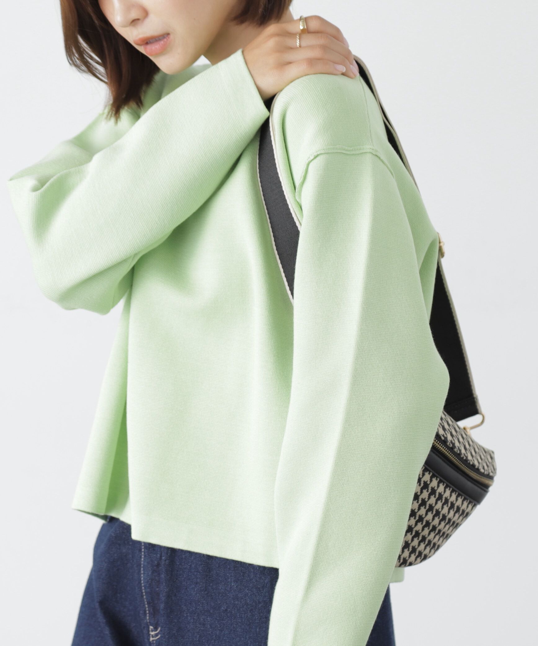 【フリーズマート/Free's Mart】 ［洗える］マシンウォッシャブルミラノリブルーズニット