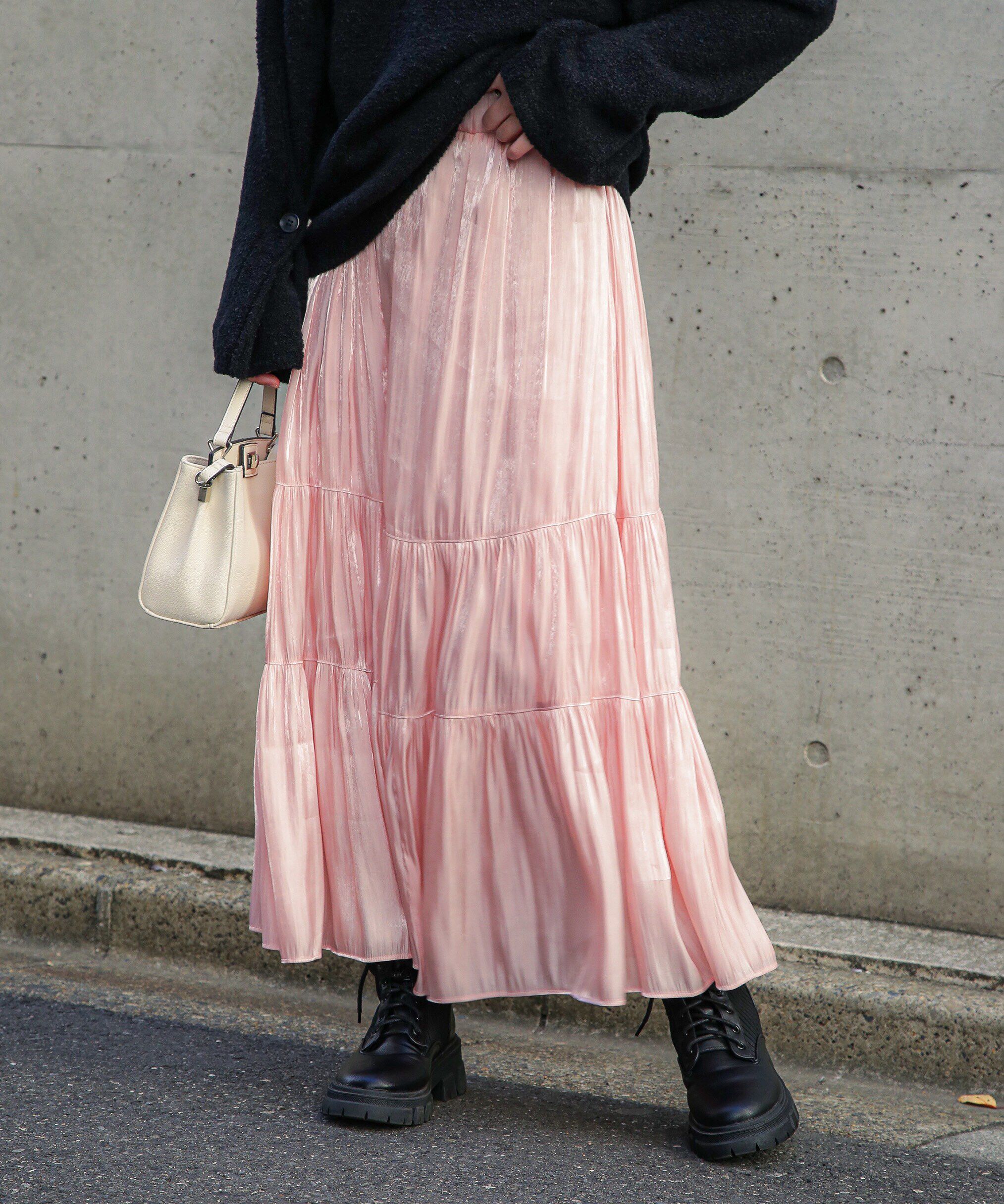 【フリーズマート/Free's Mart】 シャイニーティアードスカート