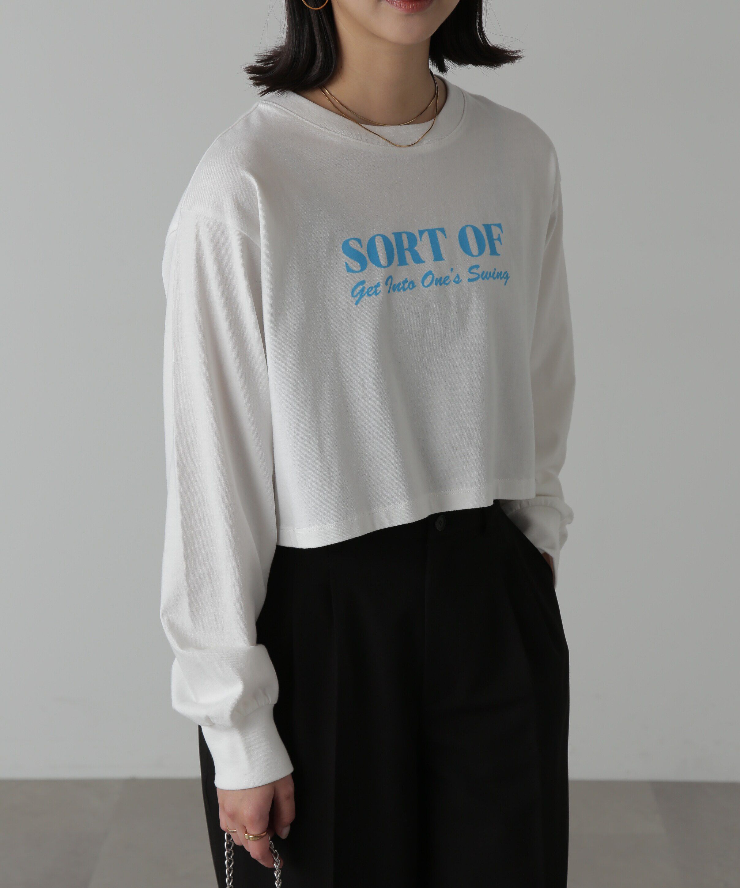 【フリーズマート/Free's Mart】 フロッキープリントロングTシャツ