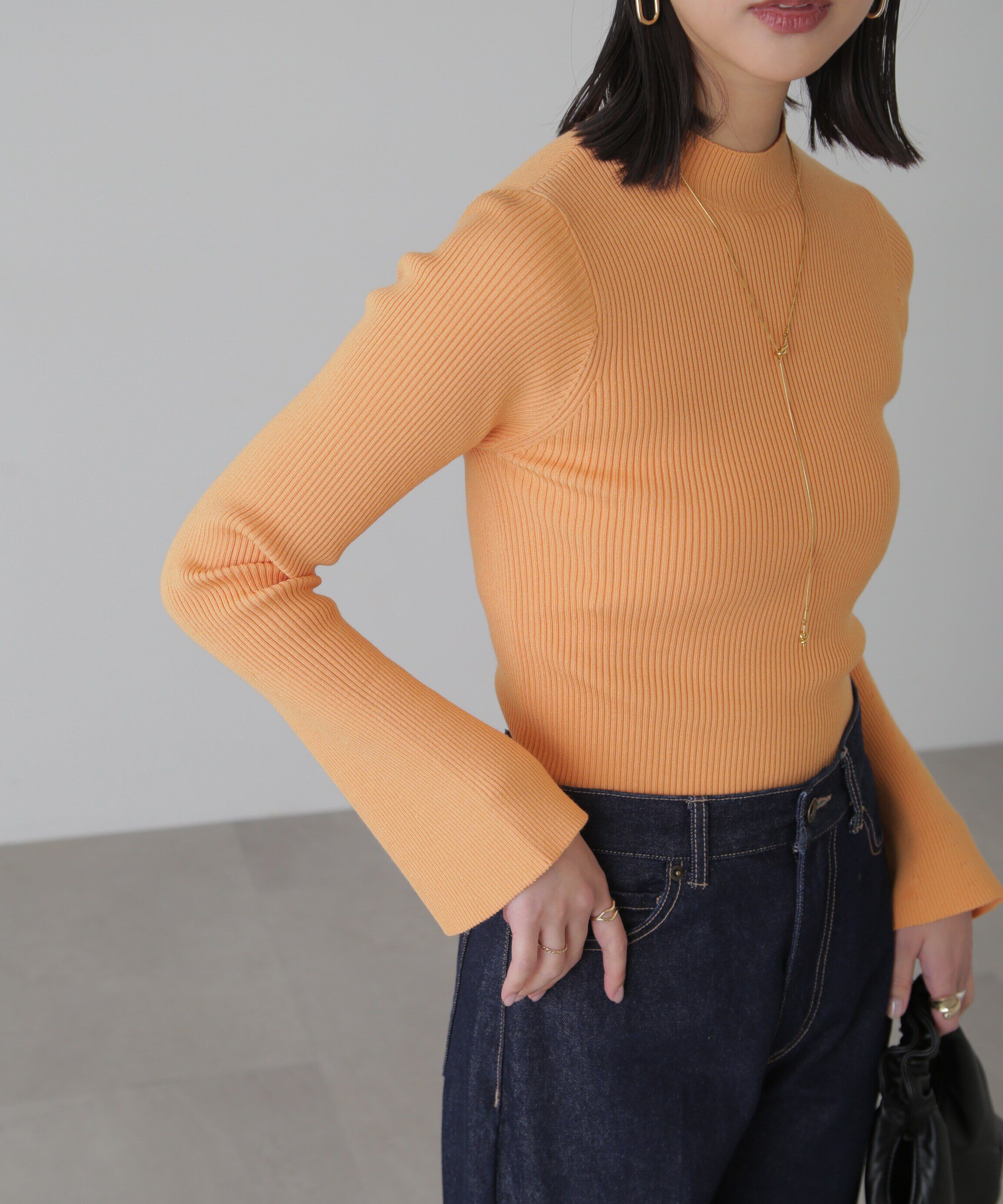 【フリーズマート/Free's Mart】 ［洗える］マシンウォッシャブルボトルネックリブニット