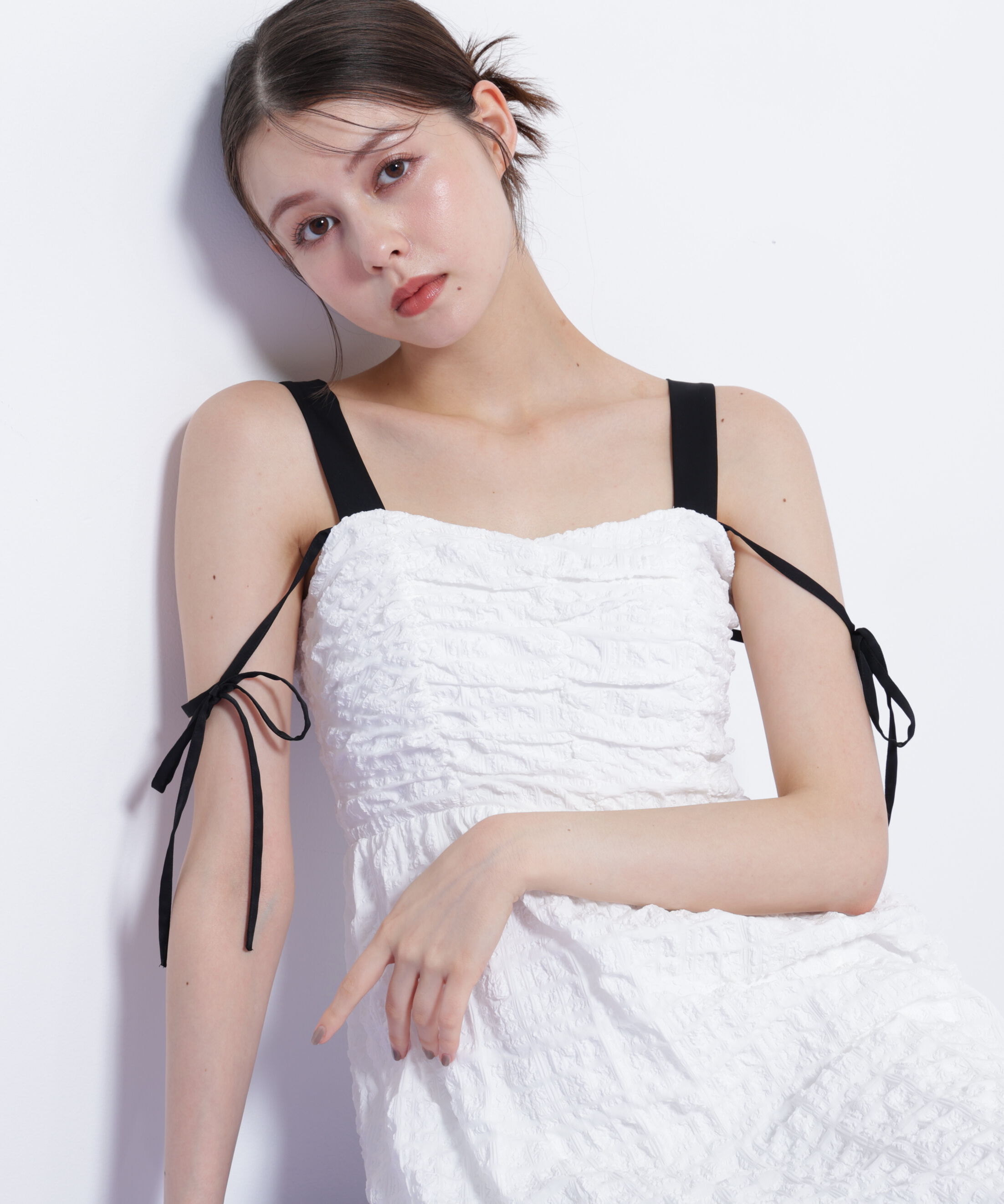 【ジル　バイ　ジル　スチュアート/JILL by JILL STUART】 ショルダーリボンワンピース