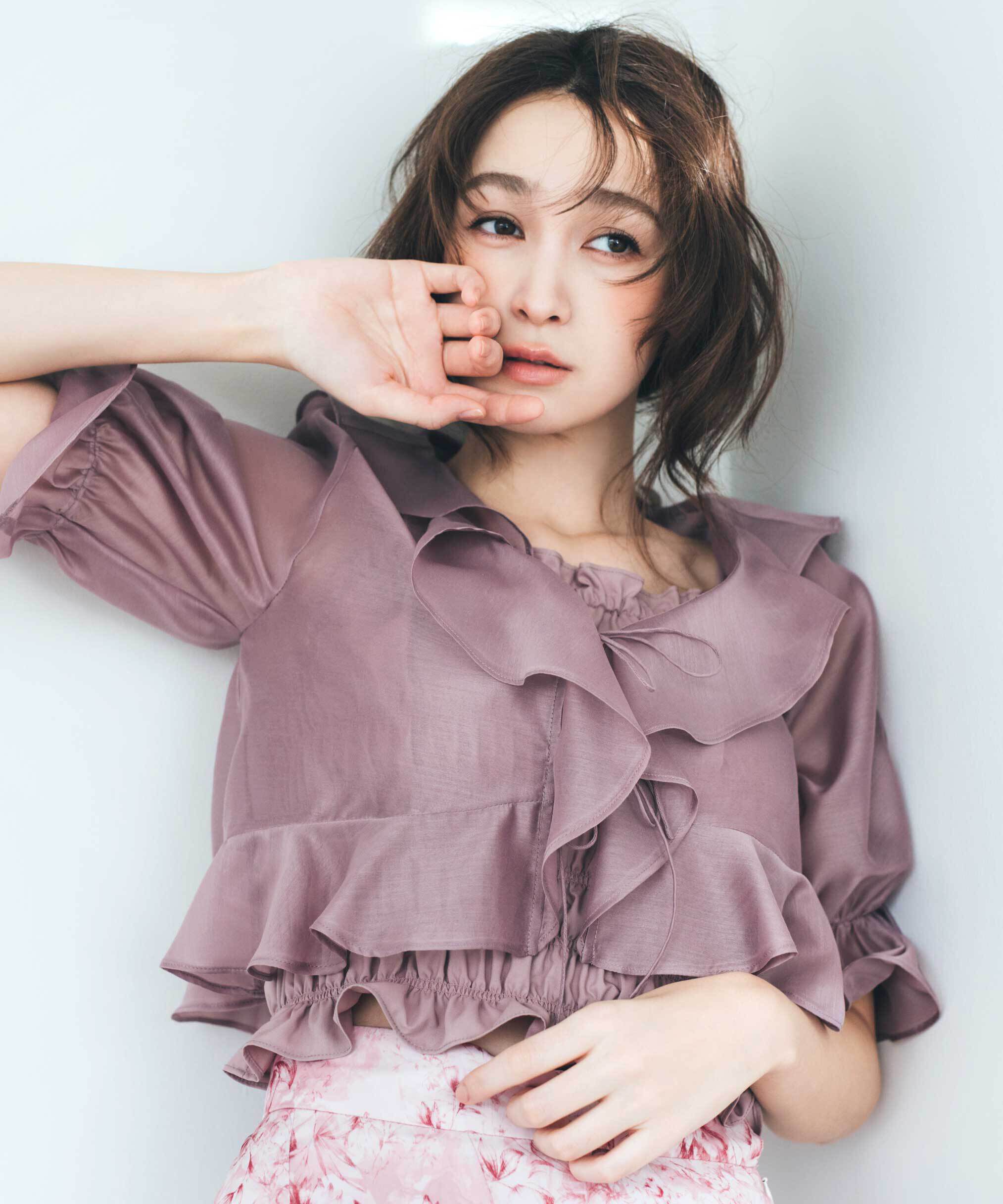 【ジル　バイ　ジル　スチュアート/JILL by JILL STUART】 ラッフルアンサンブルセットアップブラウス