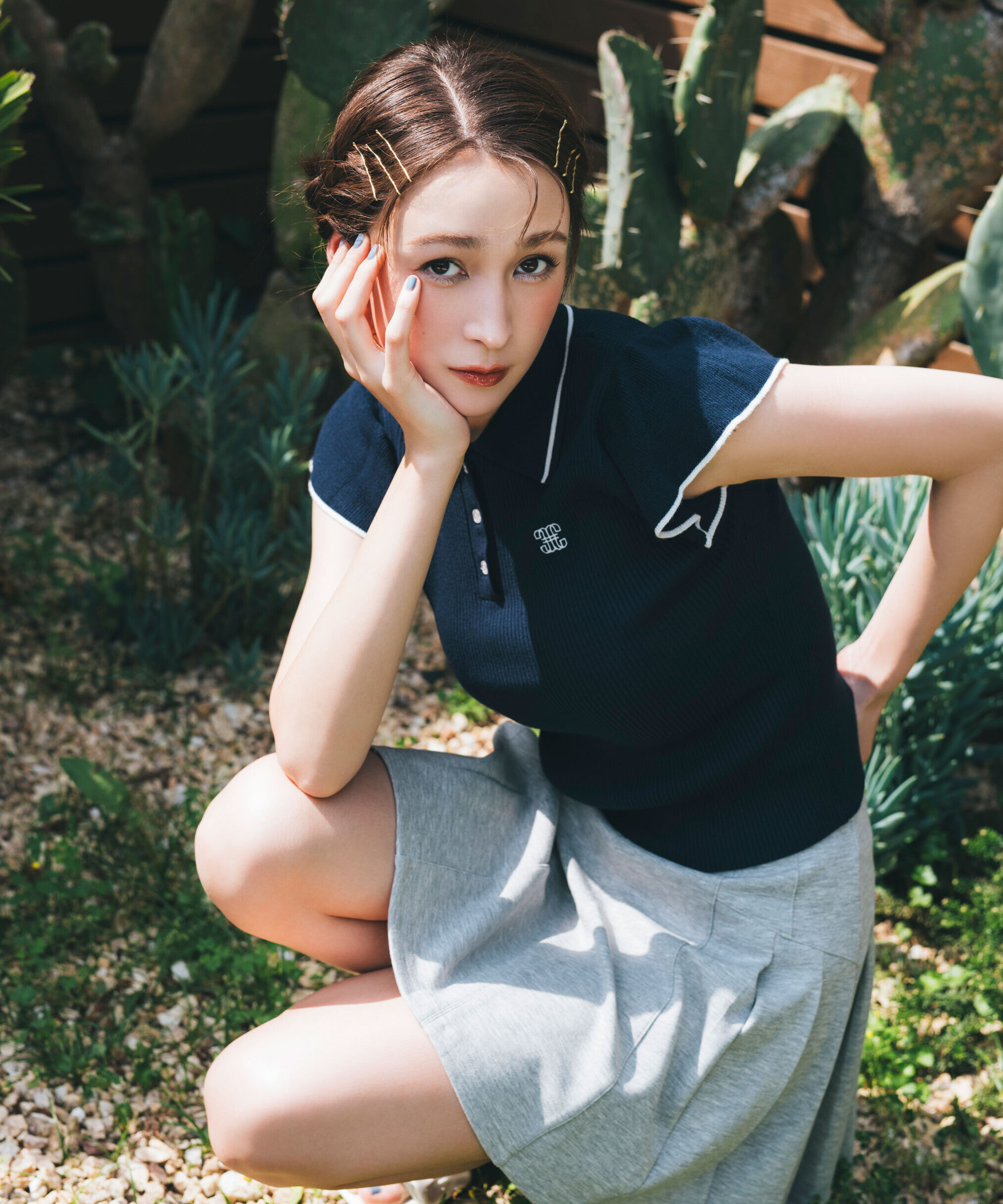 【ジル　バイ　ジル　スチュアート/JILL by JILL STUART】 5分袖ダイバーセットアップミニスカート