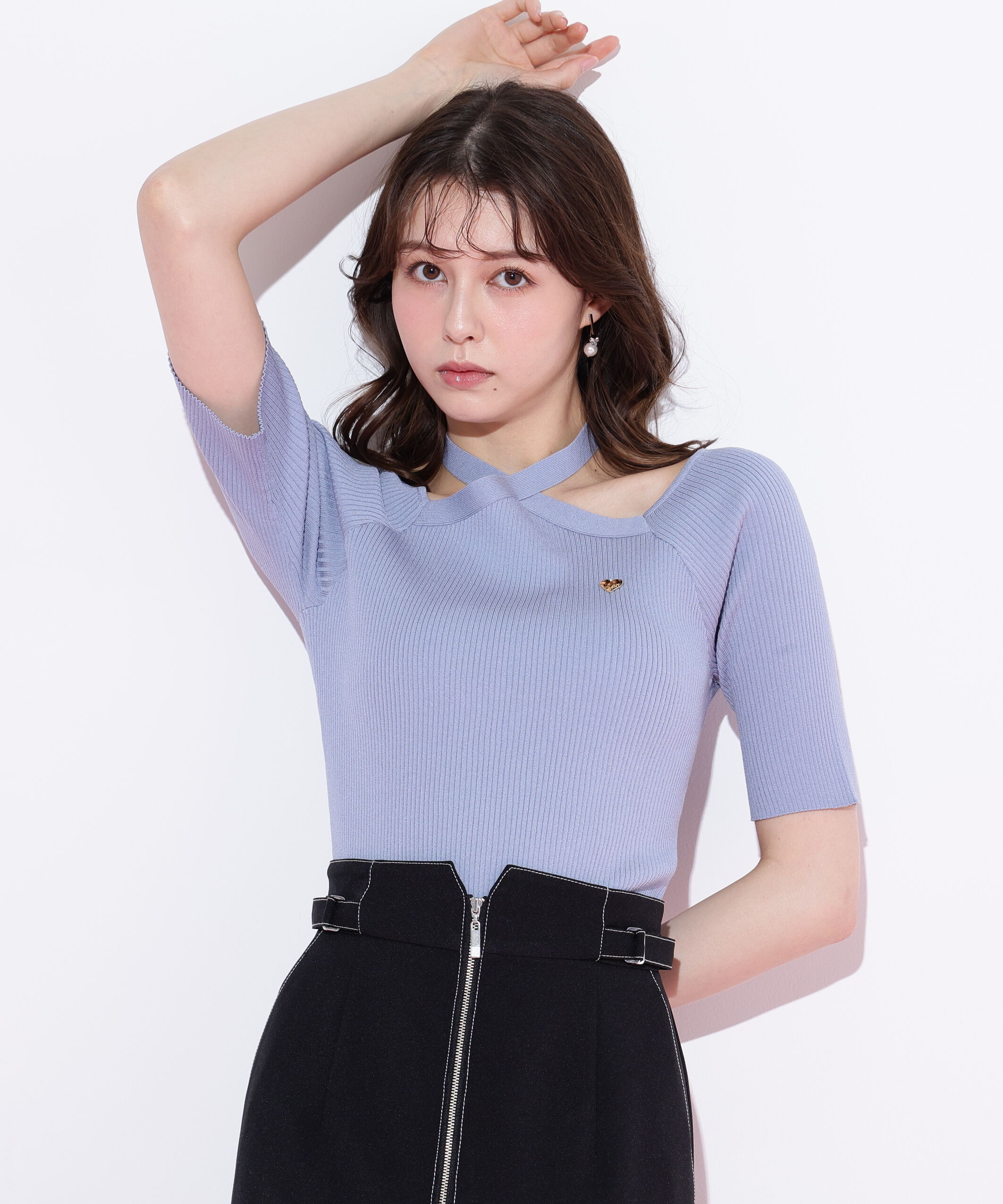 【ジル　バイ　ジル　スチュアート/JILL by JILL STUART】 ホルターネックニットトップス