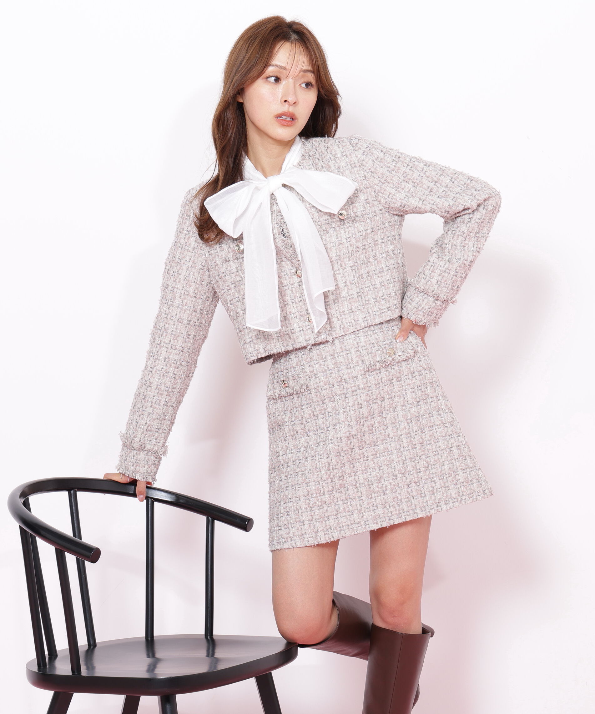 【ジル　バイ　ジル　スチュアート/JILL by JILL STUART】 ファンシーツイードジャケット