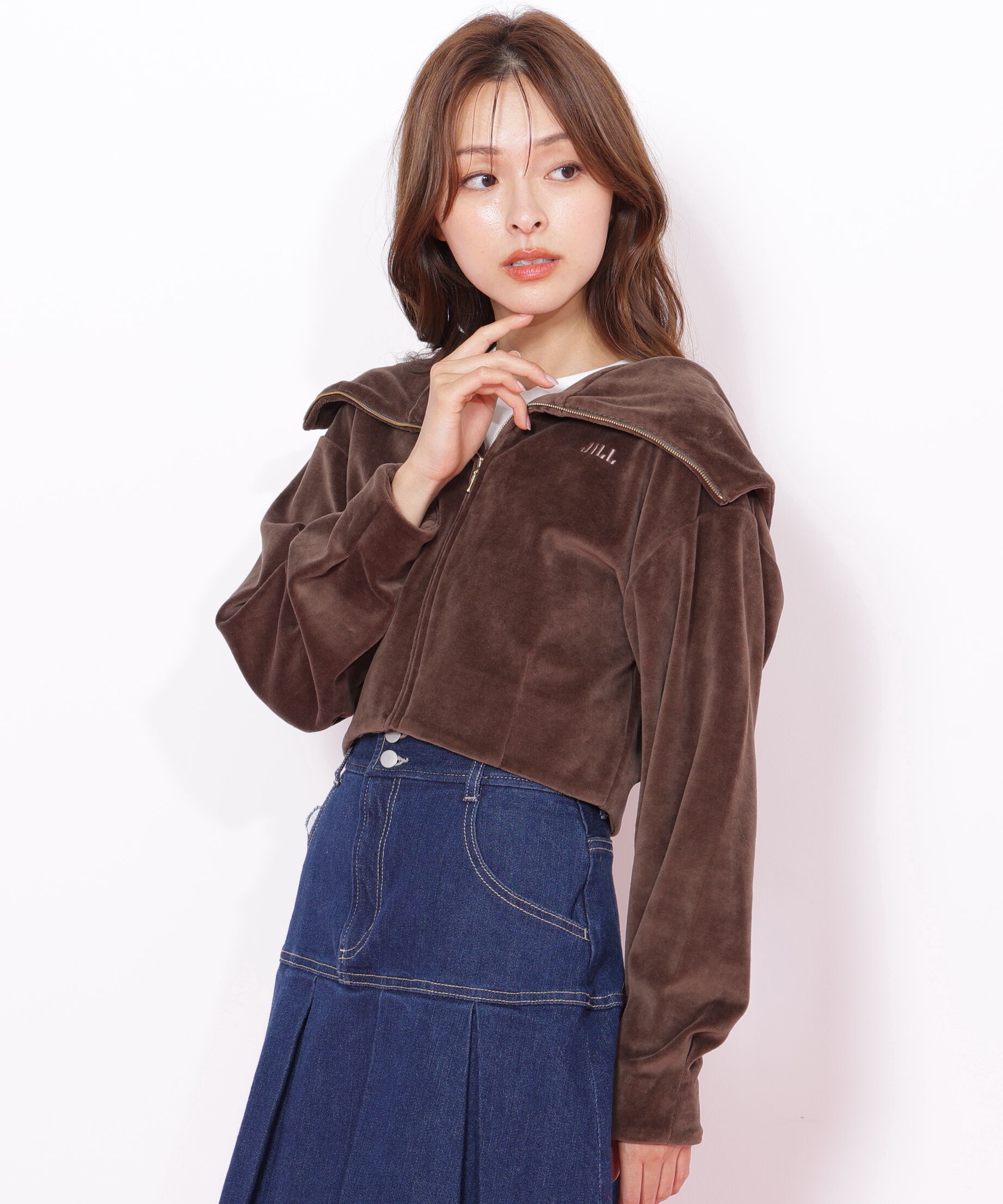 人気ファッションメンズ|【ジル バイ ジル スチュアート/JILL by JILL STUART】 ベロアフーディ