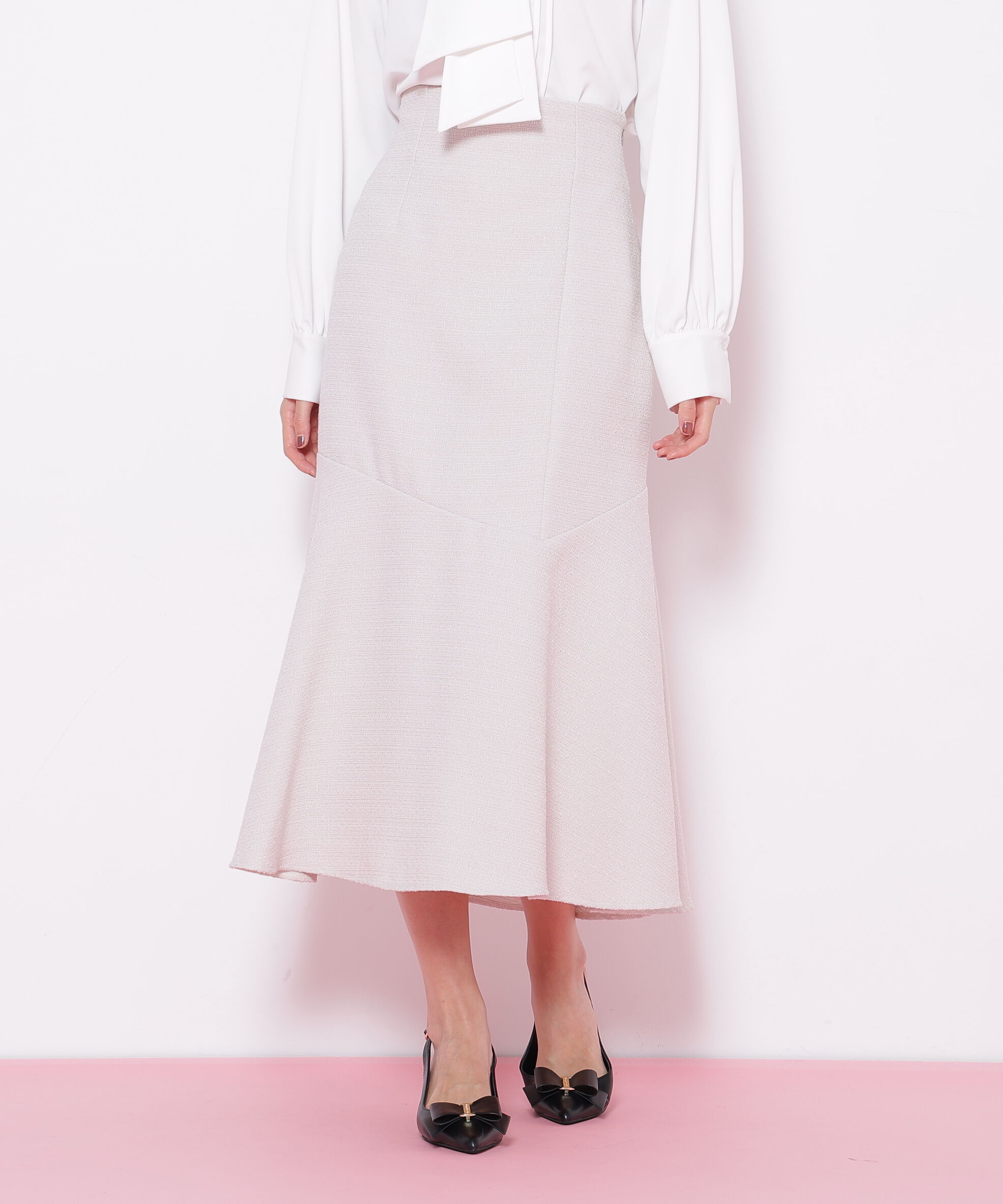 【ジル　バイ　ジル　スチュアート/JILL by JILL STUART】 ライトツイードフレアスカート