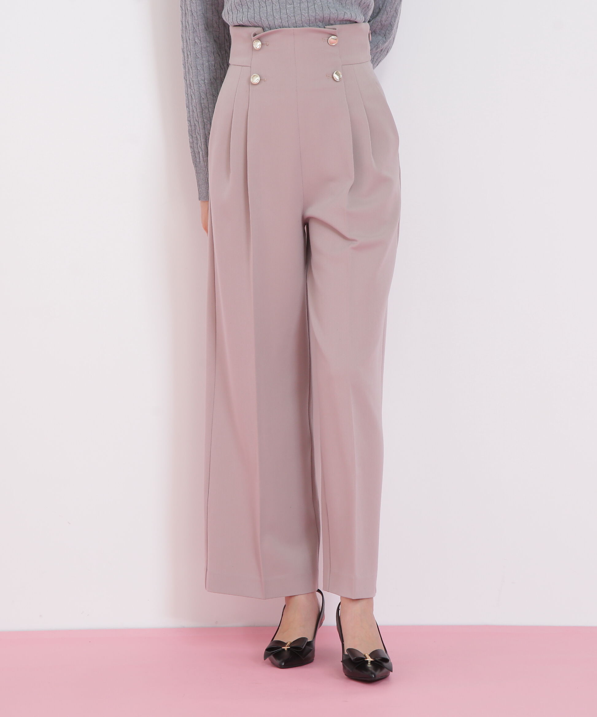 ファッションメンズお薦め|【ジル バイ ジル スチュアート/JILL by JILL STUART】 メタル釦ストレートイージーパンツ