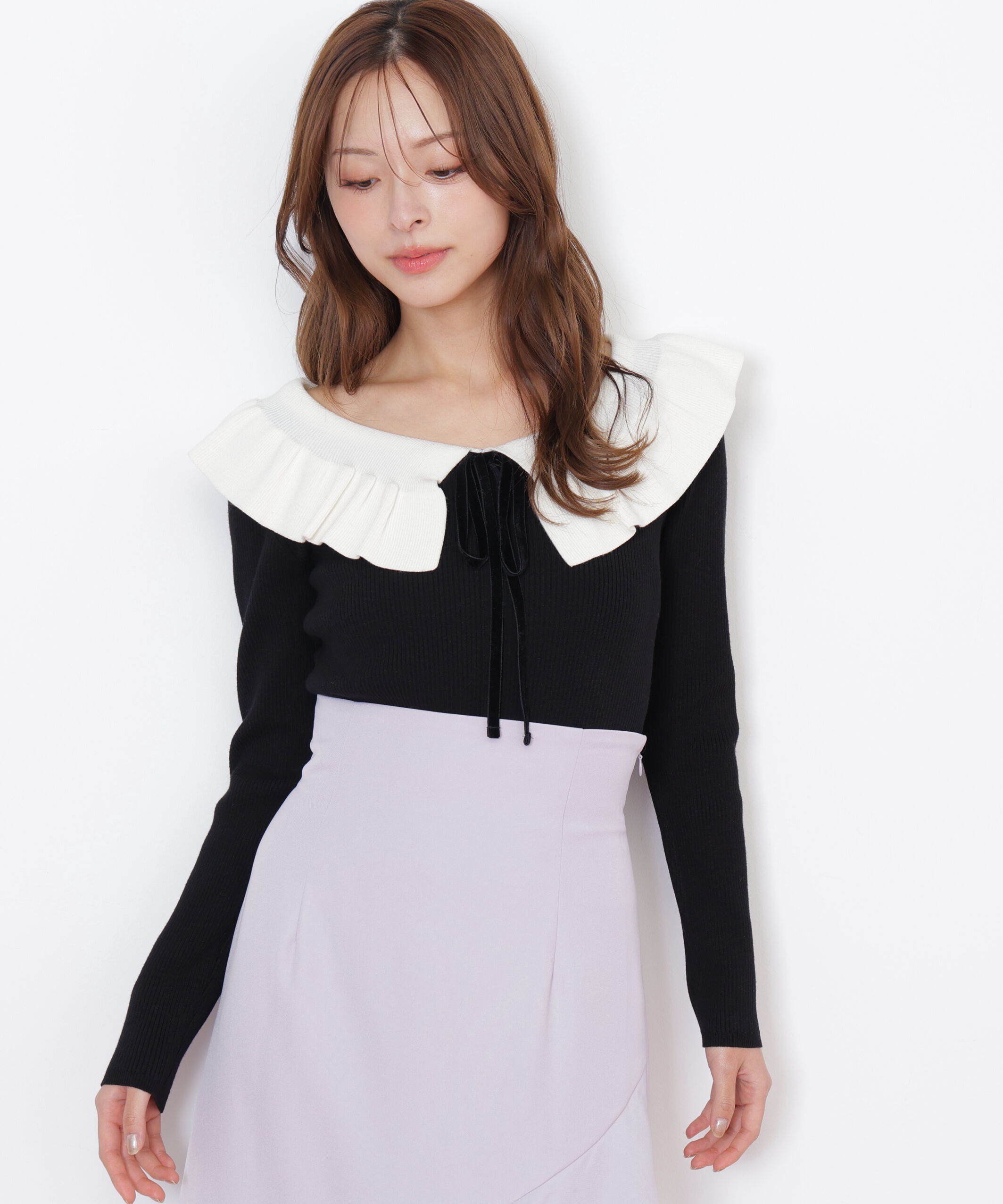 【ジル　バイ　ジル　スチュアート/JILL by JILL STUART】 ケープリブニット