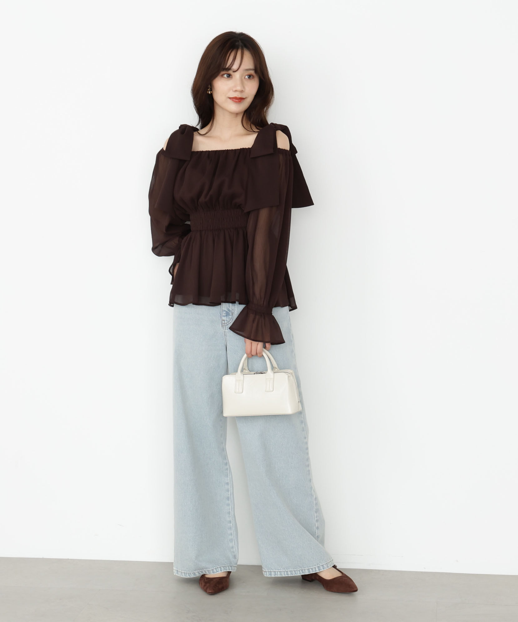 【プロポーションボディドレッシング/PROPORTION BODY DRESSING】 ワイドデニムパンツ