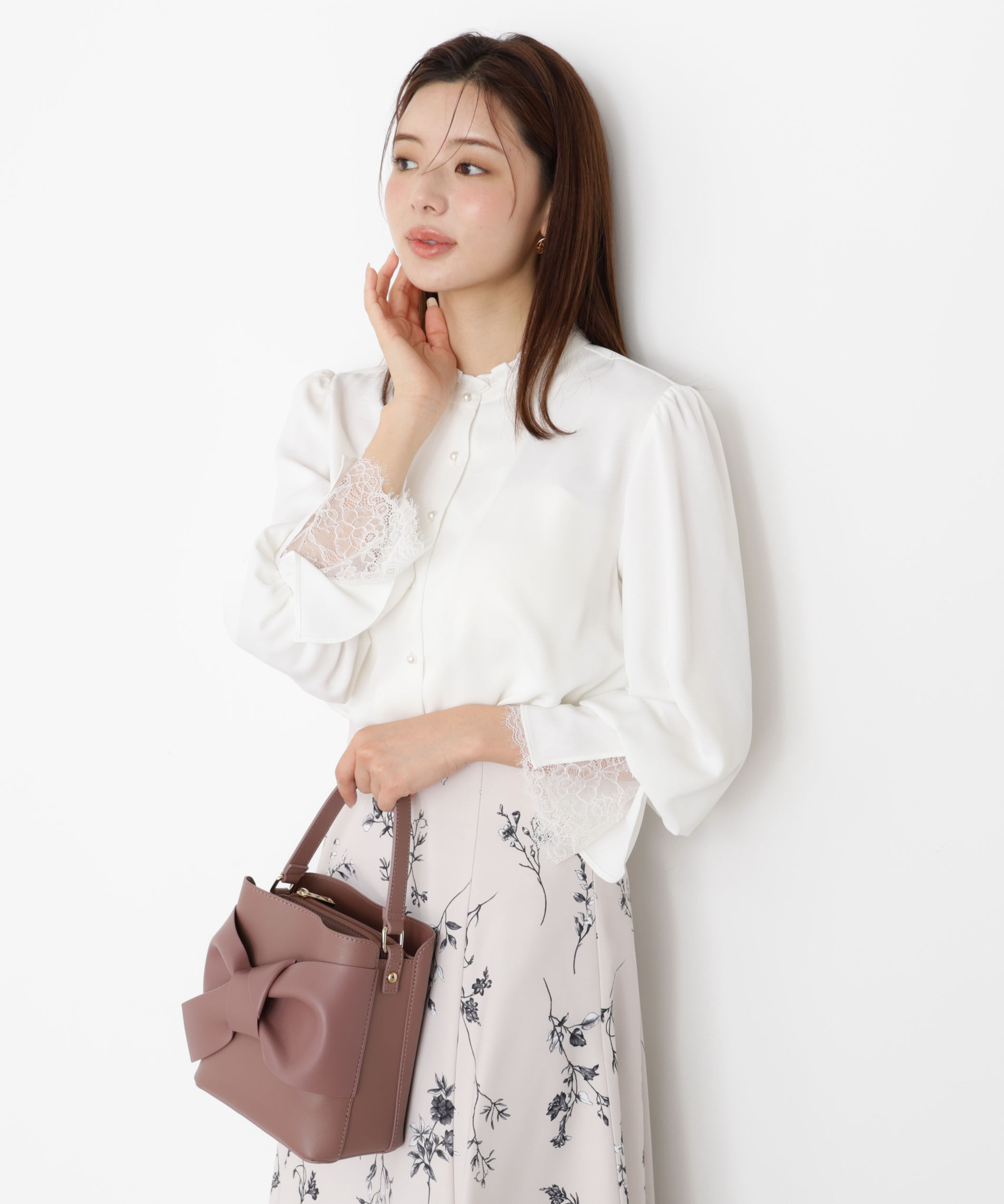 【プロポーションボディドレッシング/PROPORTION BODY DRESSING】 キャンディースリーブパールブラウス 25AW