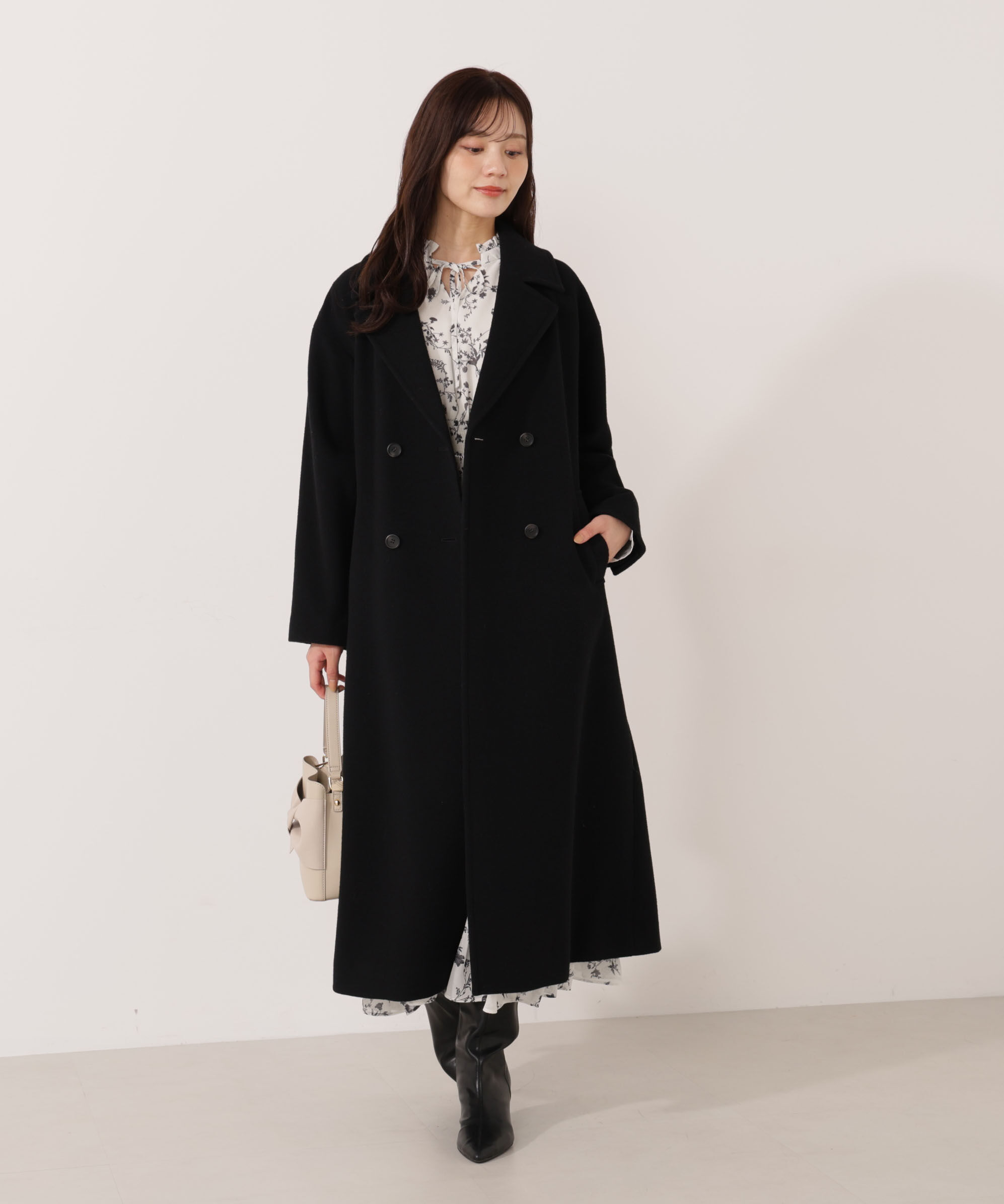 【プロポーションボディドレッシング/PROPORTION BODY DRESSING】 ダブル釦チェスターコート 25AW