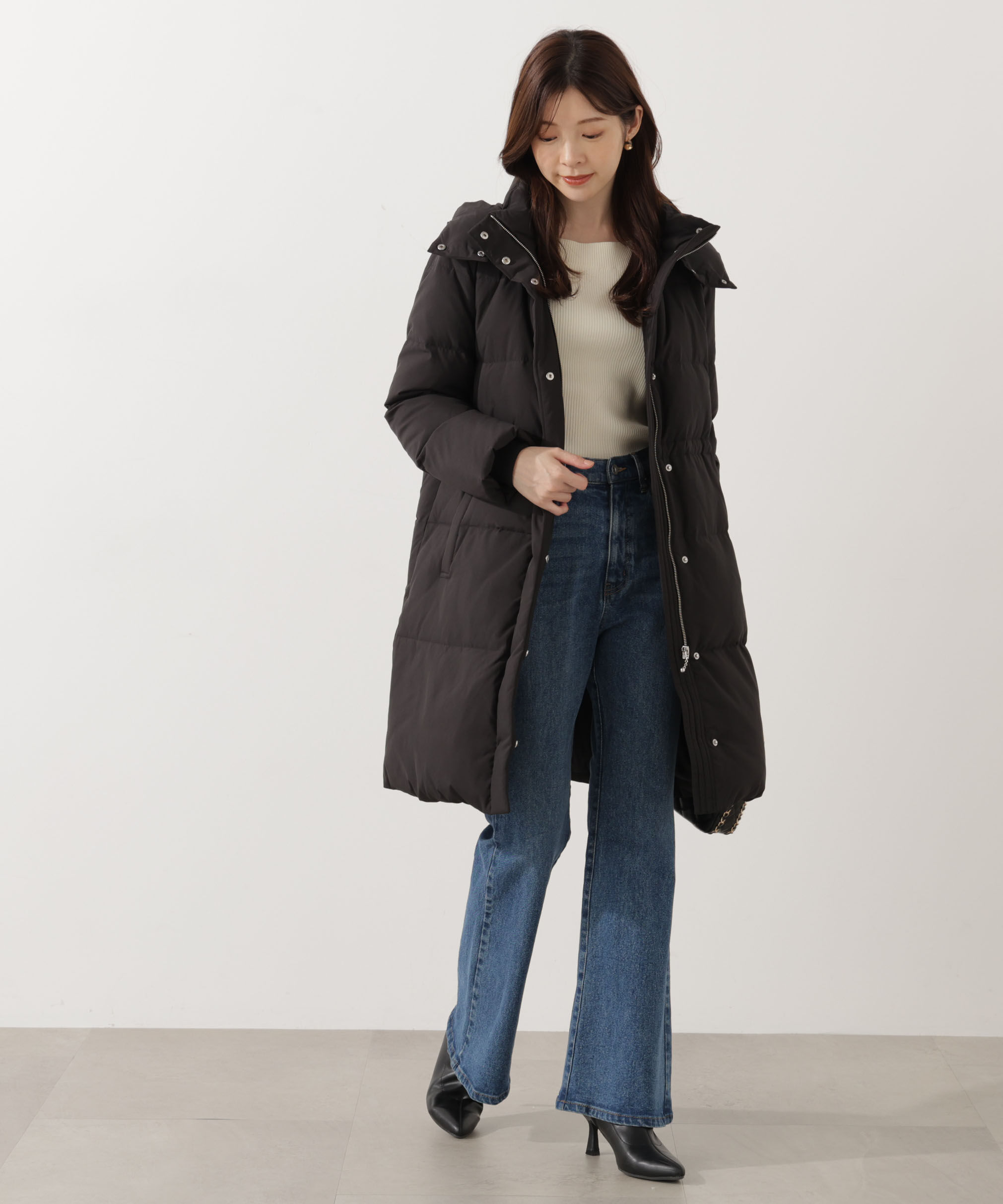 【プロポーションボディドレッシング/PROPORTION BODY DRESSING】 フード取り外しダウン 25AW