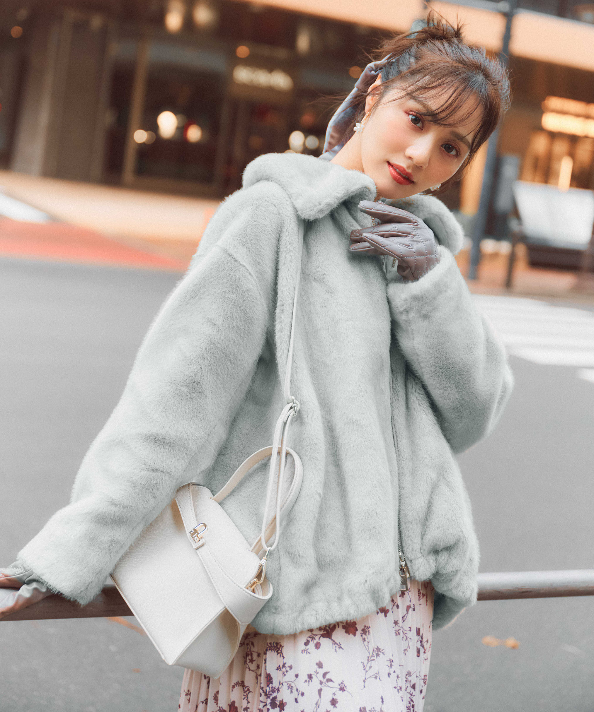 【プロポーションボディドレッシング/PROPORTION BODY DRESSING】 フェイクファーブルゾン 25AW