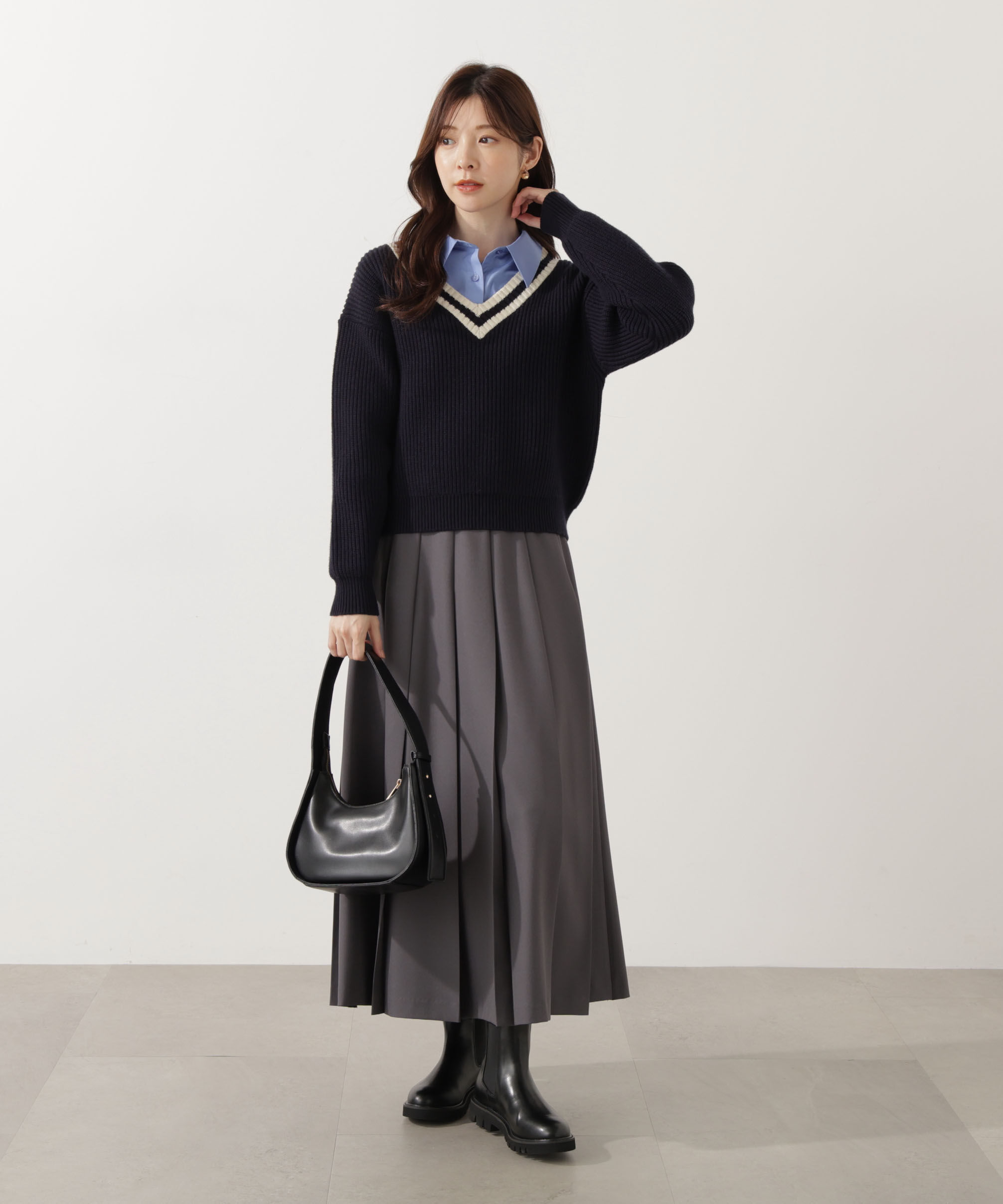 【プロポーションボディドレッシング/PROPORTION BODY DRESSING】 プリーテッドスカート 25AW