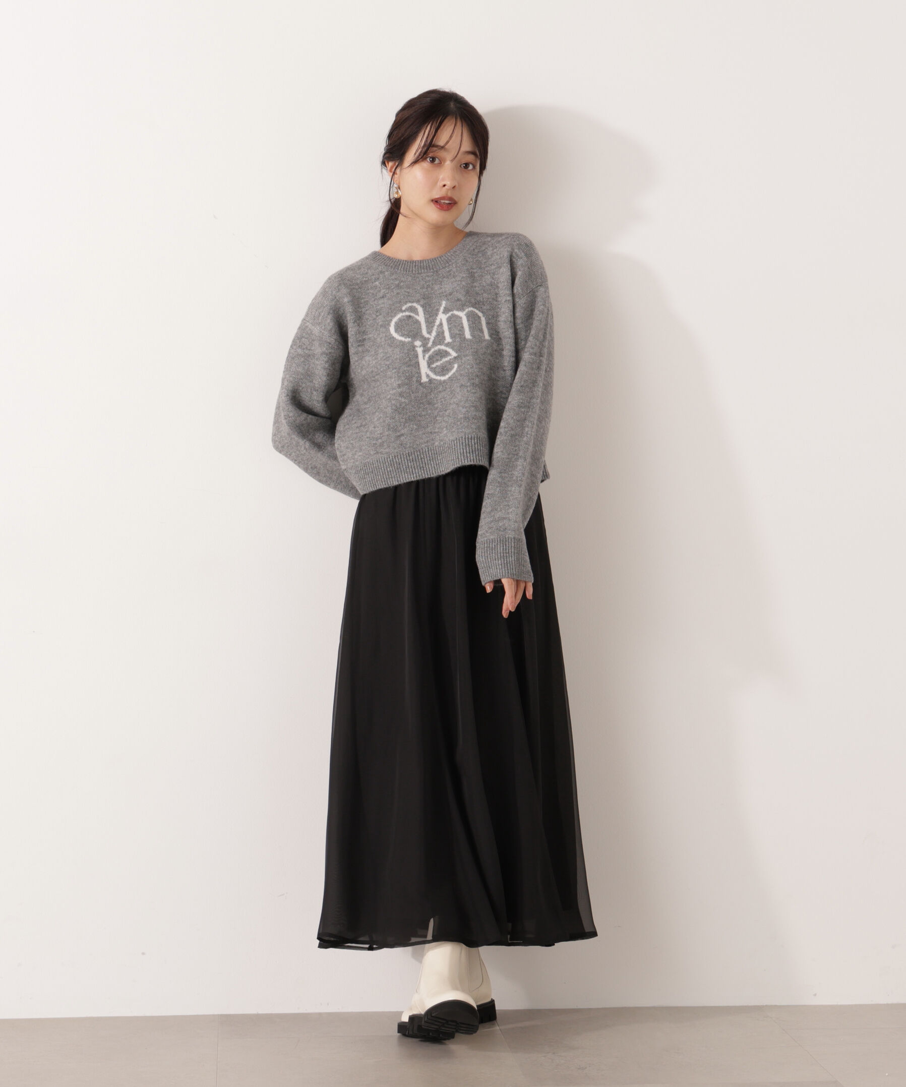 【プロポーションボディドレッシング/PROPORTION BODY DRESSING】 エアリーナローフレアスカート 25AW