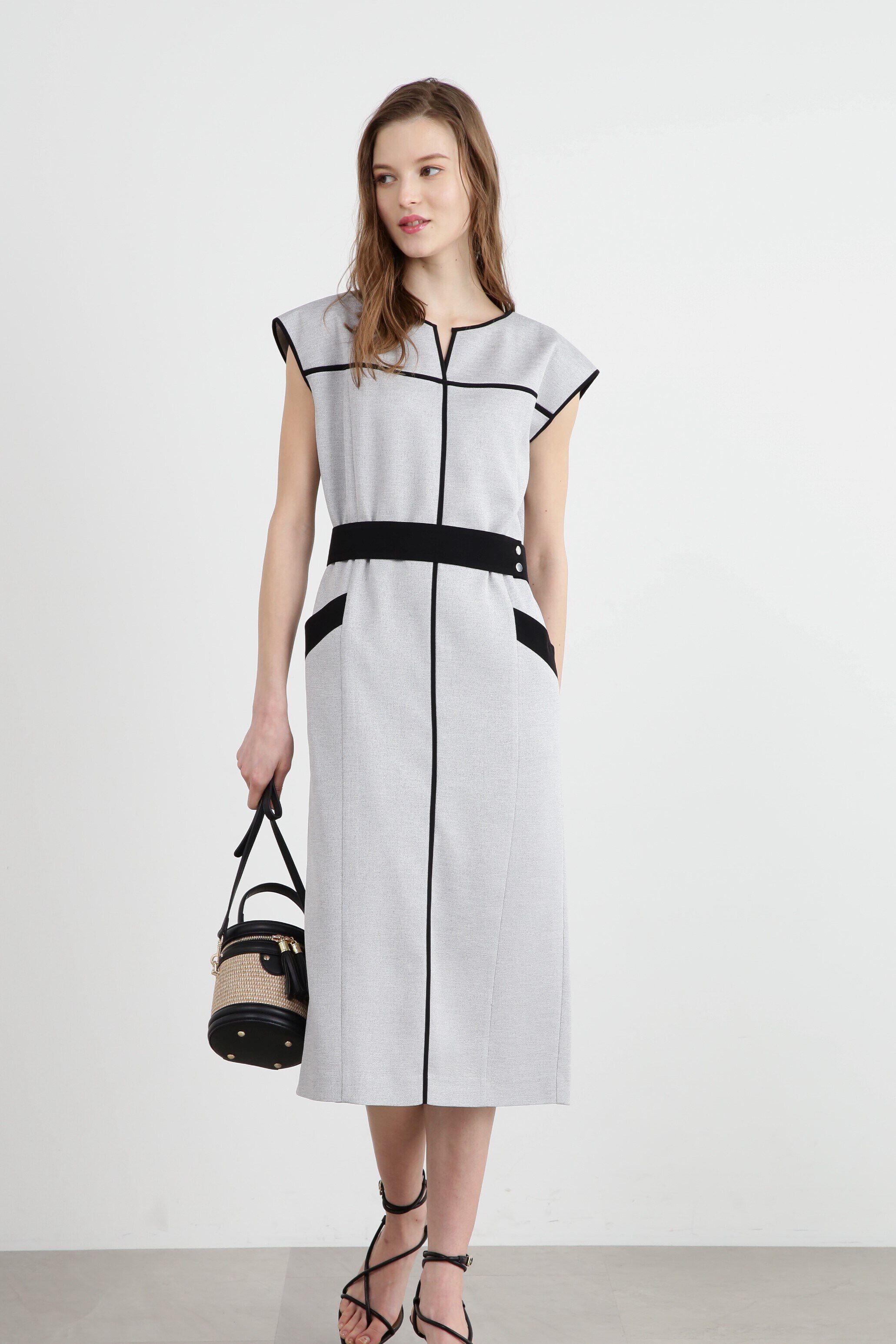 【ピンキーアンドダイアン/PINKY&DIANNE】 ◆バイカラーパイピングワンピース