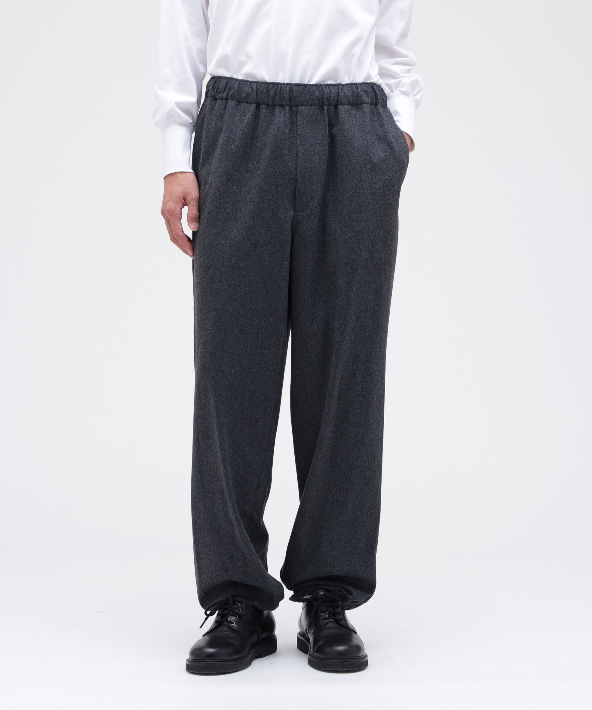 ファッションメンズなら|【イレーヴ/YLEVE】 YLEVE / SUPER120's WOOL FLANNEL EASY TROUSERS
