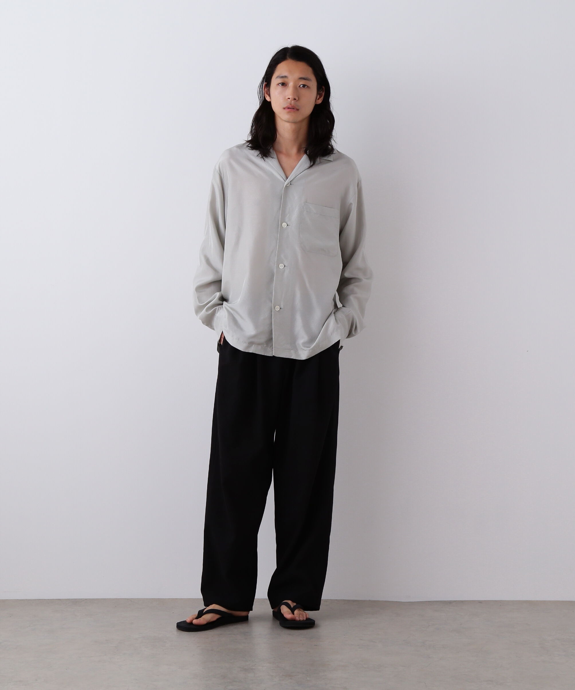 メンズファッションなら|【イレーヴ/YLEVE】 YLEVE / 100/2 GV TWILL DOUBLE WEAVE EASY PANTS
