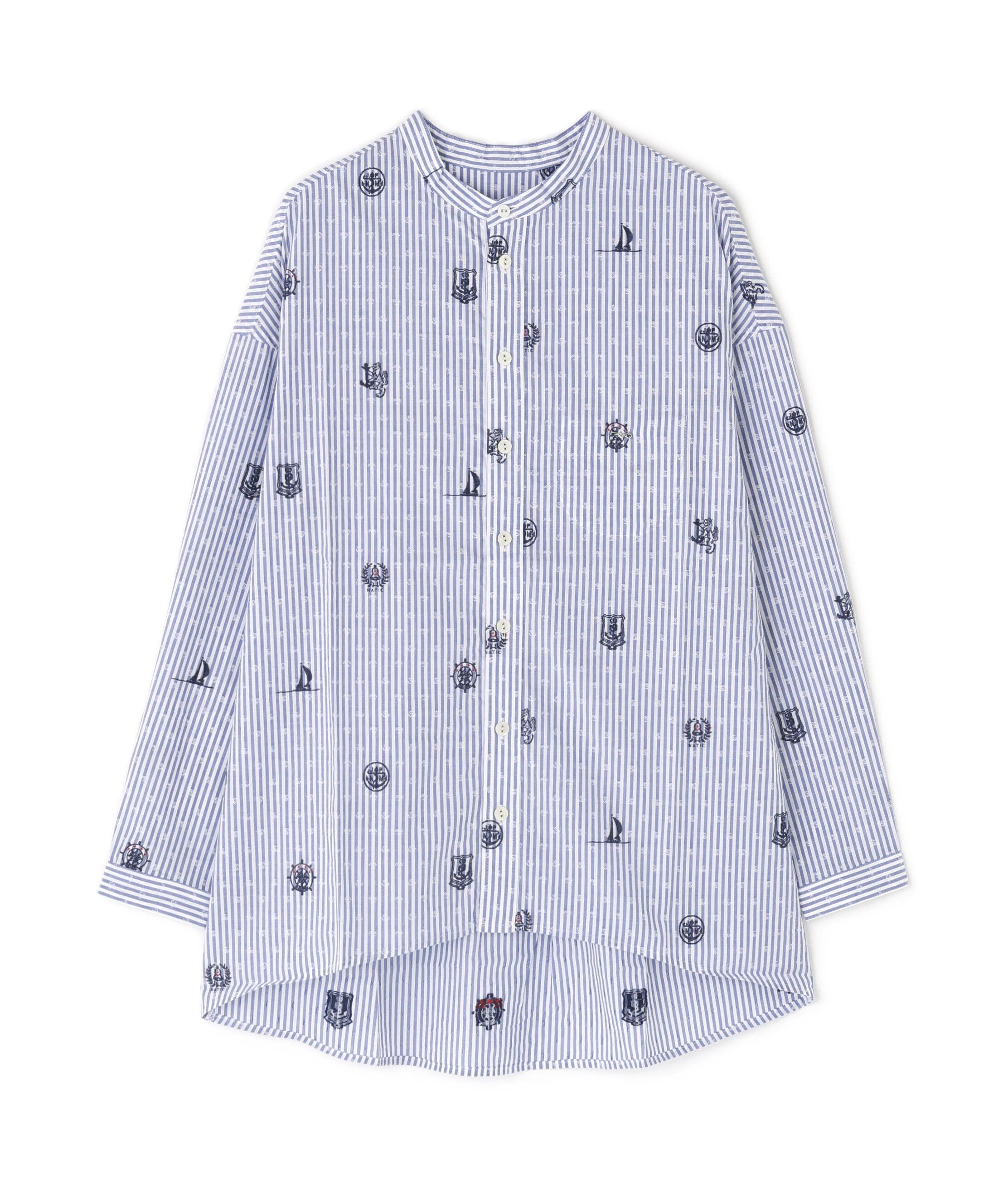 【ヒューマンウーマン/human woman】 ＮＡＴＩＣマリンカットジャガードブラウス