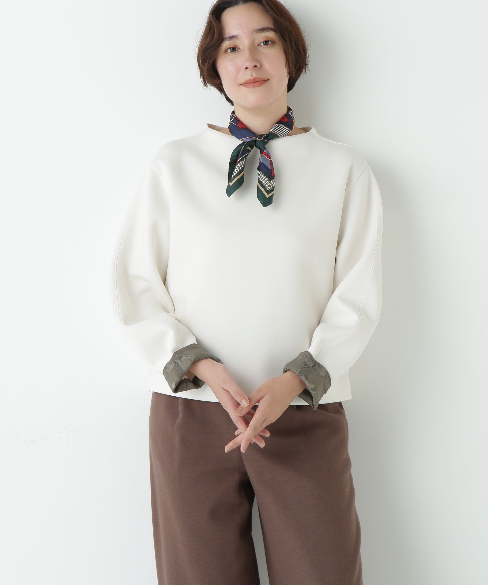 メンズファッションなら|【ヒューマンウーマン/human woman】 チェックドッキングダンボールプルオーバー