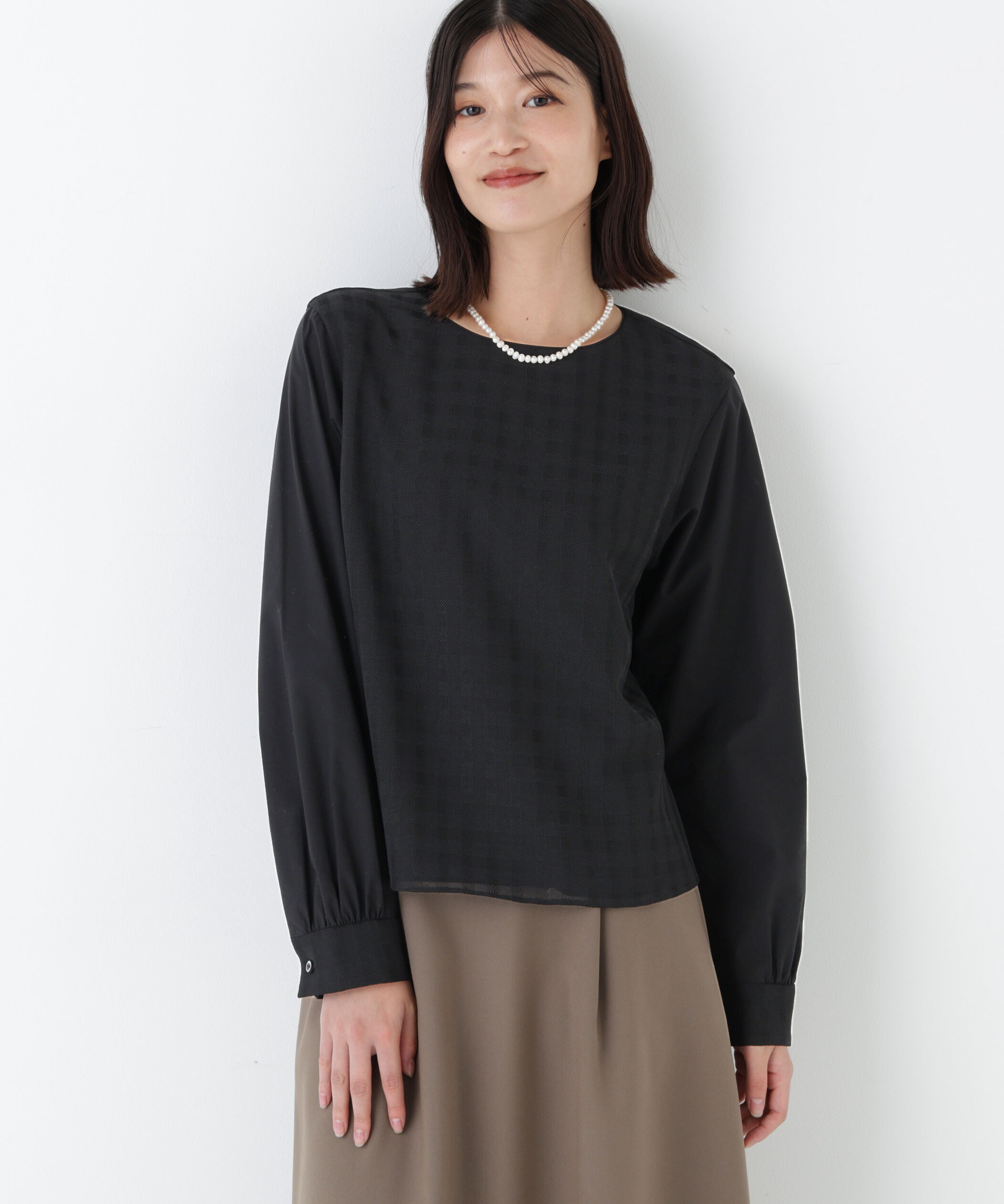 【ヒューマンウーマン/human woman】 ◆レースドッキングプルオーバー