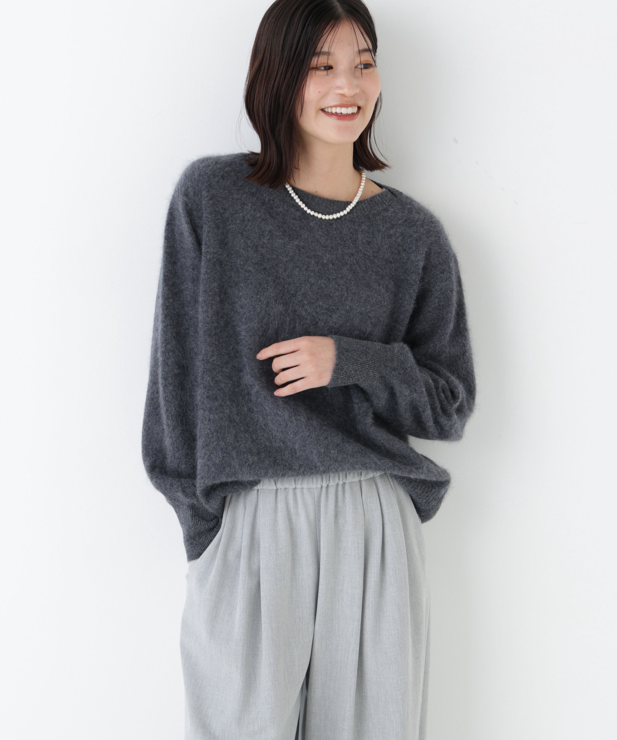 【ヒューマンウーマン/human woman】 ◆ウールファーニットプルオーバー