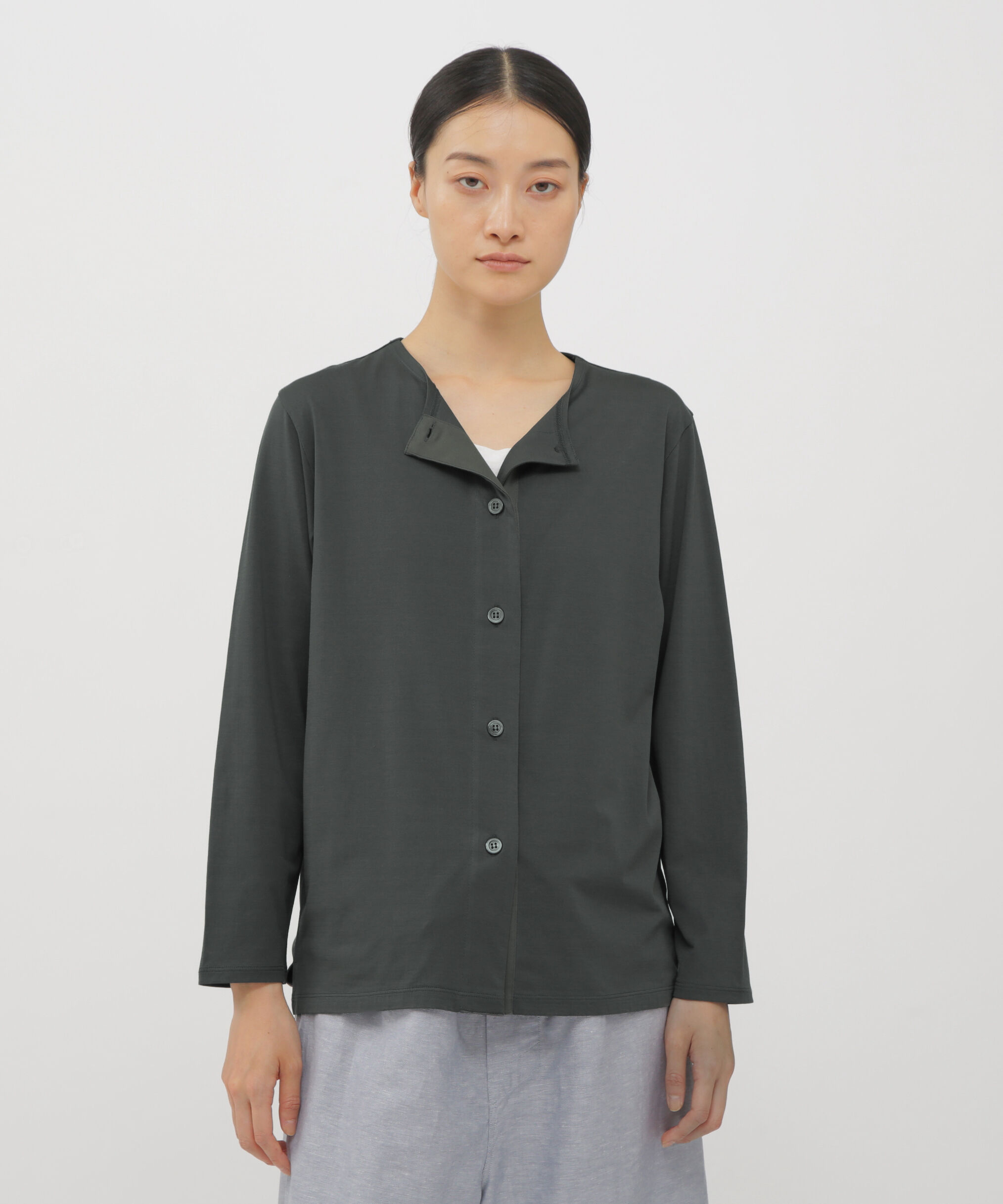 人気ファッションメンズ|【マーガレット・ハウエル/MARGARET HOWELL】 HIGHTWIST COTTON JERSEY TOP