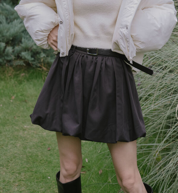 【アルシーヴ/archives】 ベルト付きバルーンミニスカート