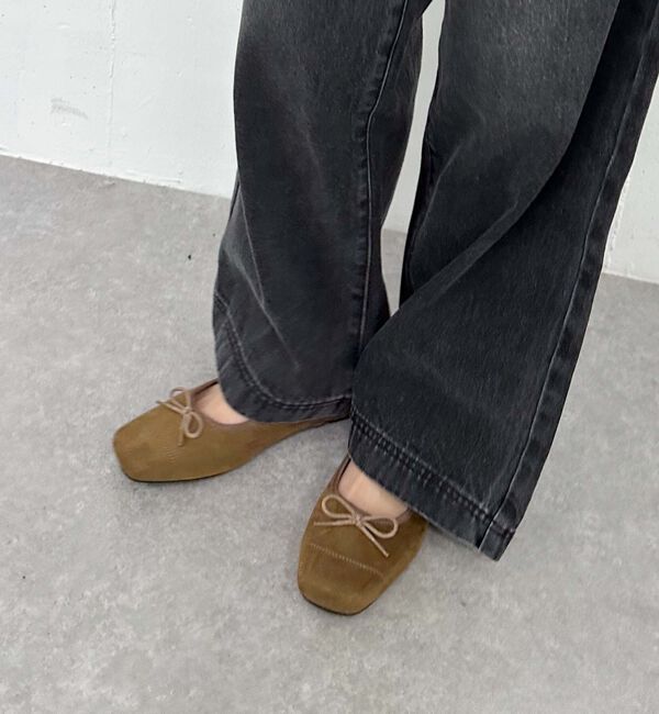 【アルシーヴ/archives】 スウェードバレエシューズ