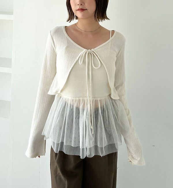 ファッションメンズお薦め|【アルシーヴ/archives】 ＦリボンカットＣＤ×ドッキングキャミＳＥＴ