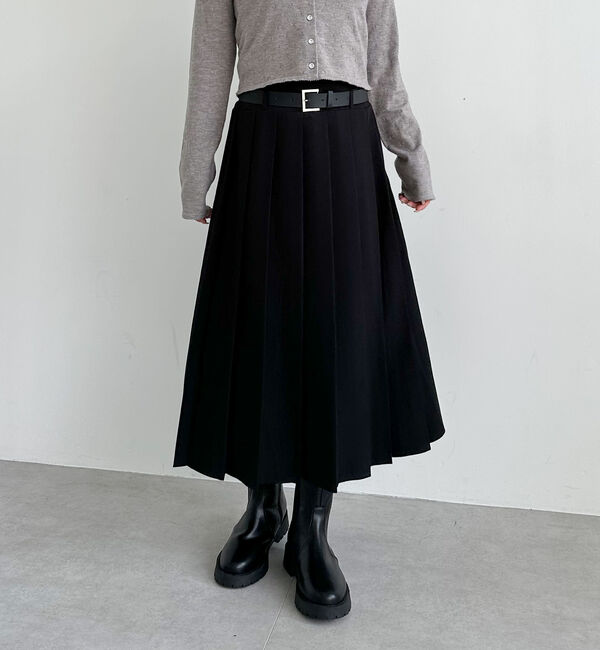 【アルシーヴ/archives】 ベルトプリーツスカート