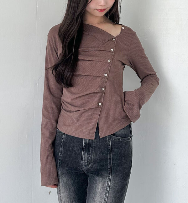 メンズファッションオススメ|【アルシーヴ/archives】 ２ｗａｙアシメボタンカットＴＯＰＳ