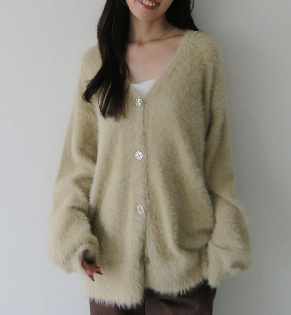 人気ファッションメンズ|【アルシーヴ/archives】 ラメフェザーミドルニットカーディガン