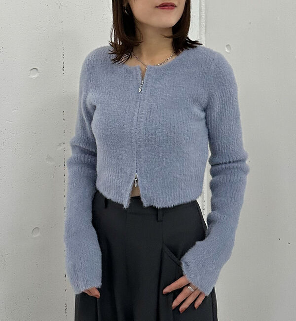 モテ系ファッションメンズ|【アルシーヴ/archives】 Ｗｚｉｐフェザーニットカーディガン