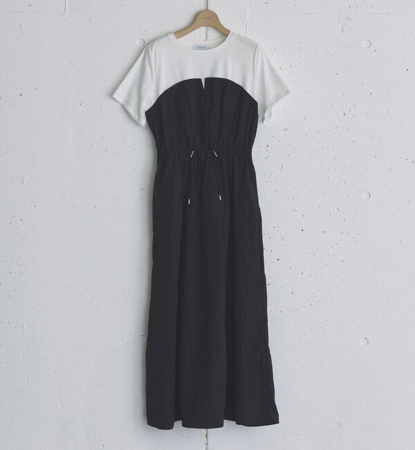 【ドゥアルシーヴ/Doux archives】 カットドッキングドロストワンピース