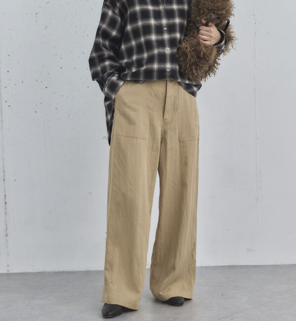 【ドゥアルシーヴ/Doux archives】 【セットアップ対応】ワイドベイカーパンツ