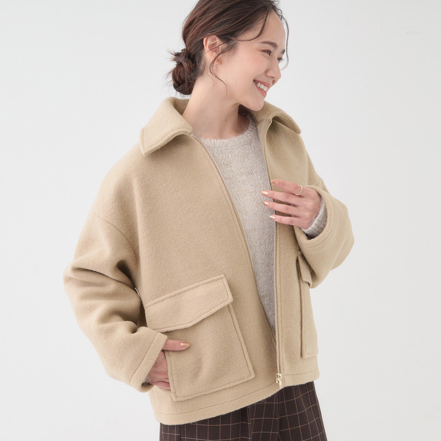 人気メンズファッション|【シューラルー/SHOO・LA・RUE】 【S-LL】大人カジュアルコーデに 襟付きZIPブルゾン