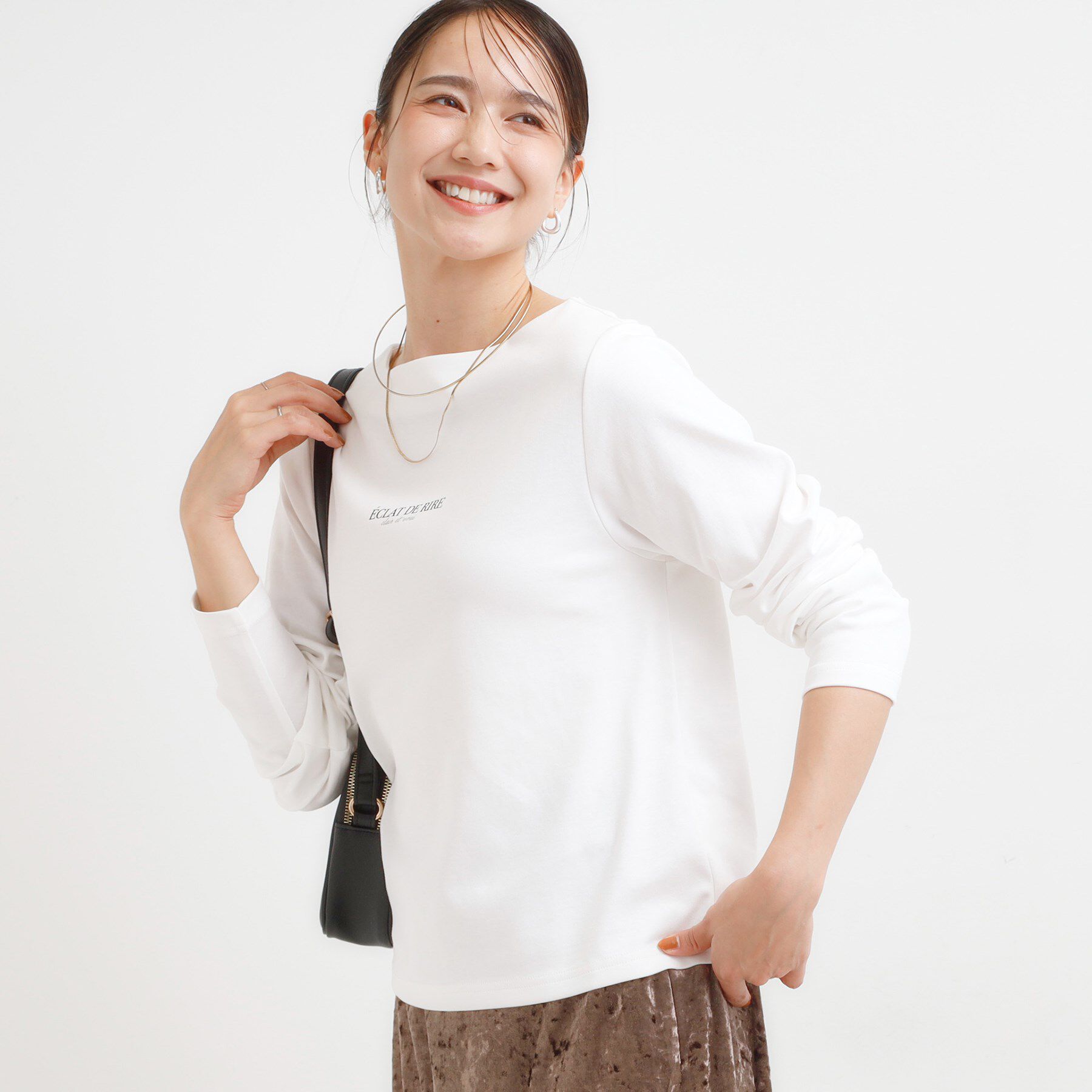 ファッションメンズお薦め|【シューラルー/SHOO・LA・RUE】 【S-LL】美しく見せる ボートネックロンT