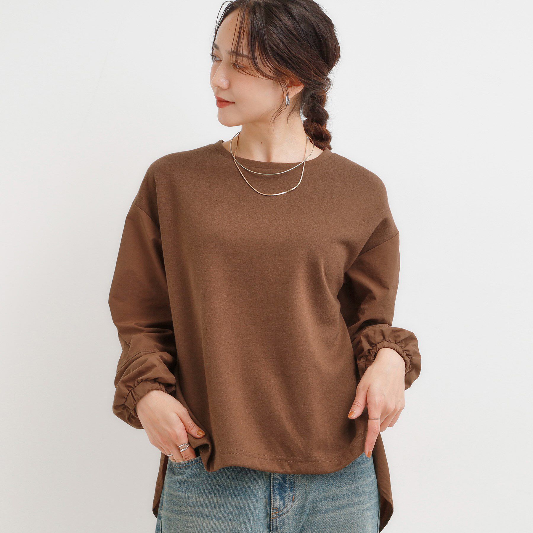 メンズファッションの一押し|【シューラルー/SHOO・LA・RUE】 【洗える/S-LL】背中タック入り パフ袖プルオーバー