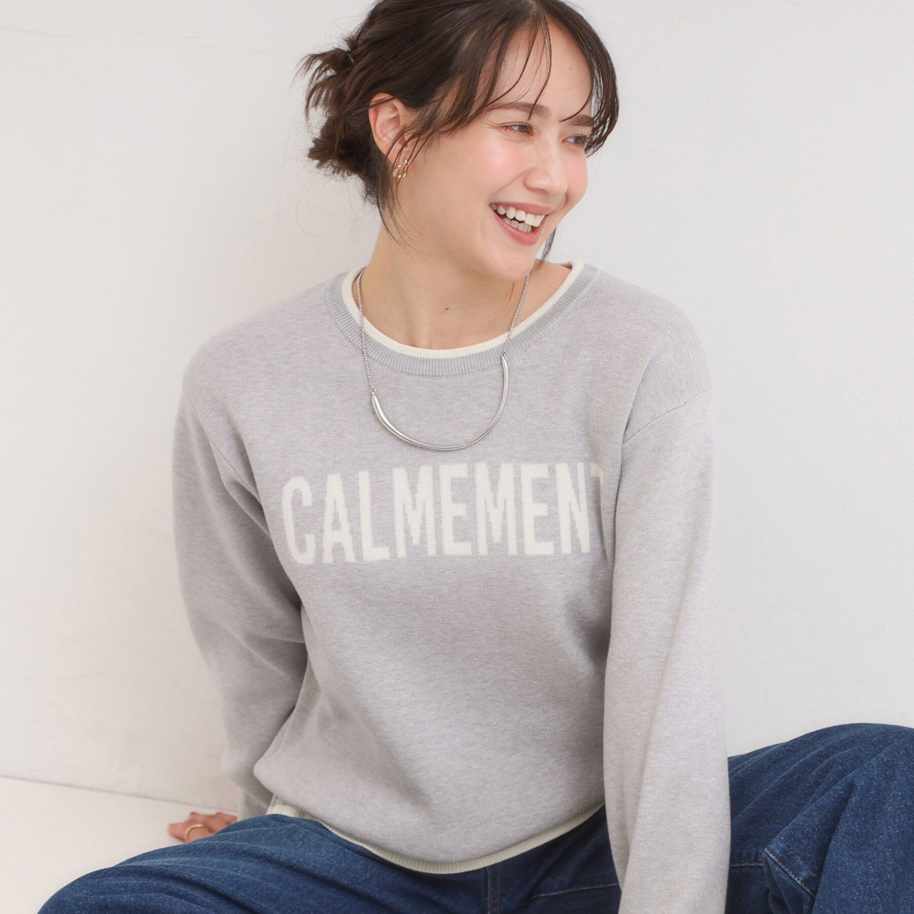 【シューラルー/SHOO・LA・RUE】 【洗濯機可/毛玉レス/S-LL】大人世代も取り入れやすい スウェットライク アソートニット