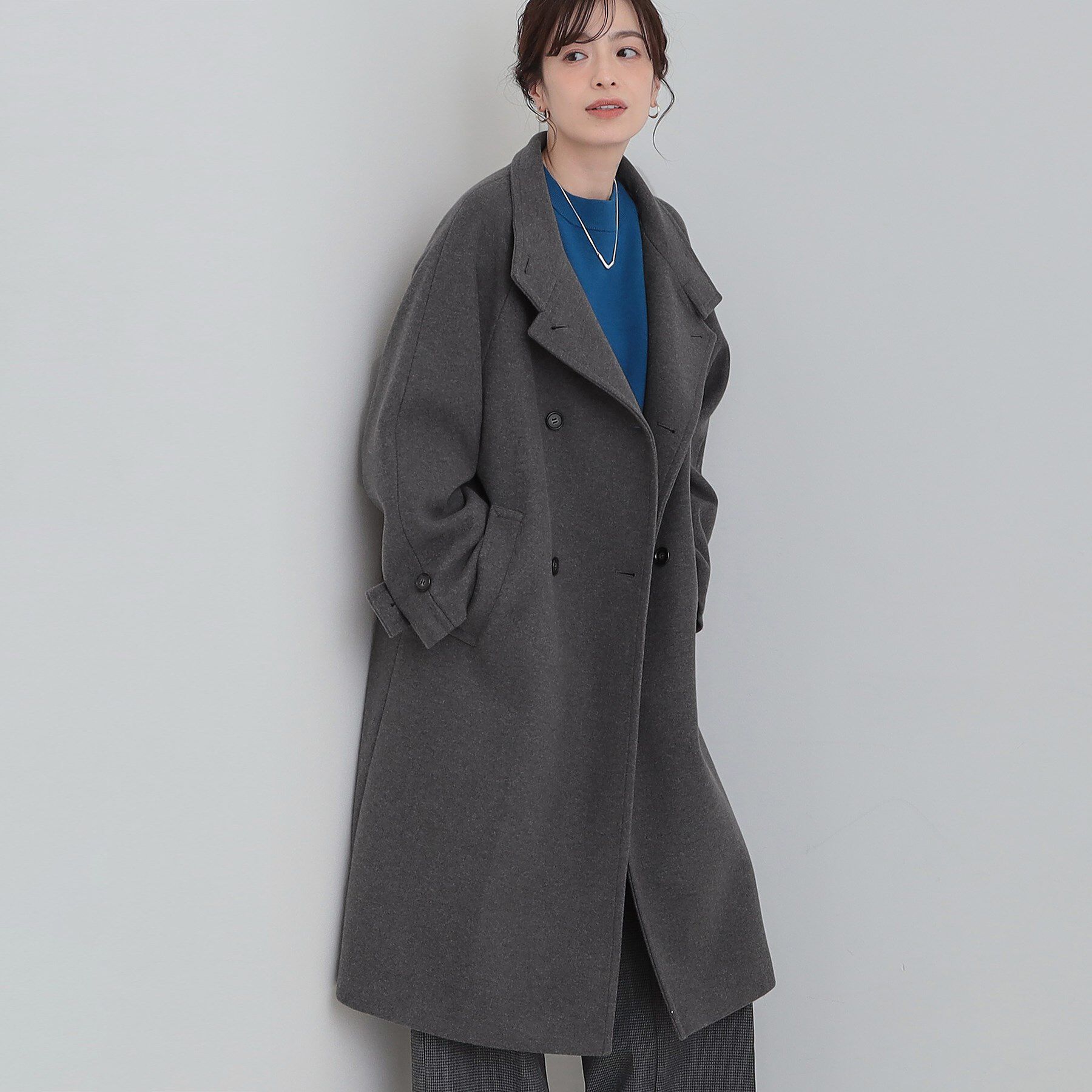 メンズファッションなら|【シューラルー/SHOO・LA・RUE】 【S-LL】大人のきれいめスタイルに ウール調スタンドロングコート