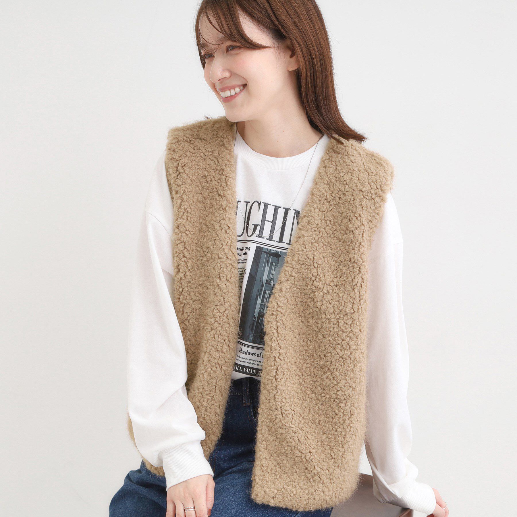 人気ファッションメンズ|【シューラルー/SHOO・LA・RUE】 ふわふわファーベスト